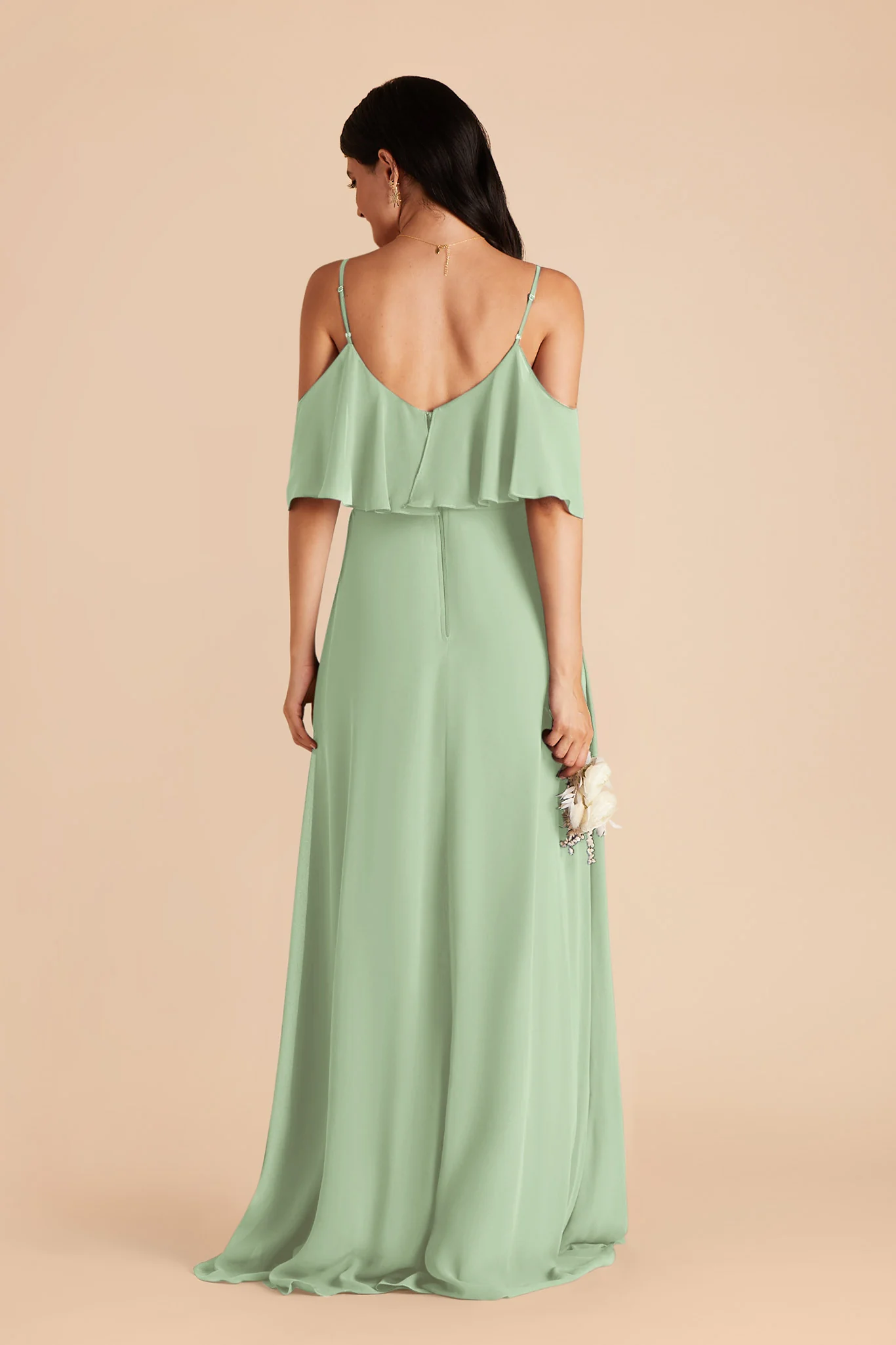 Jane Chiffon Dress - Pistachio - Image 5