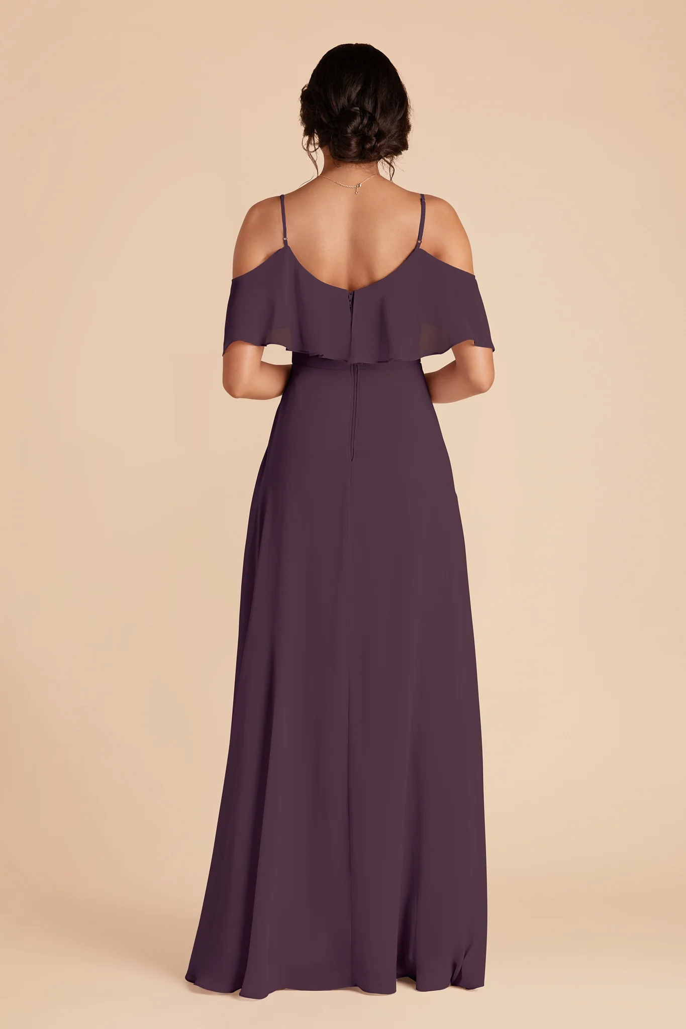 Jane Chiffon Dress - Plum - Image 5