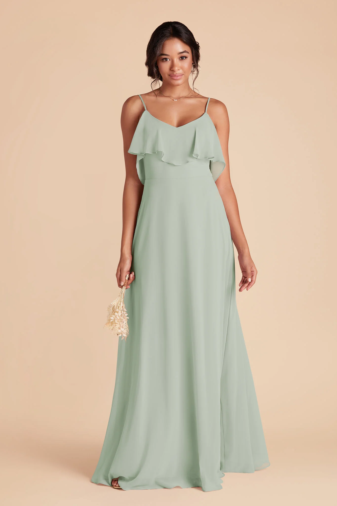 Jane Chiffon Dress - Sage