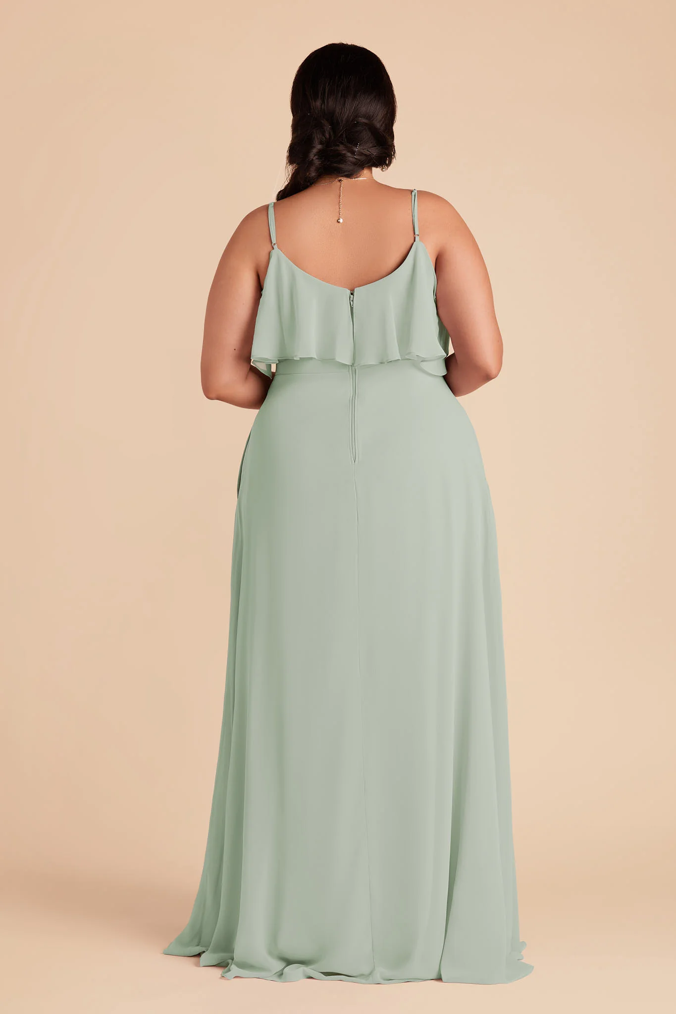 Jane Chiffon Dress - Sage - Image 7