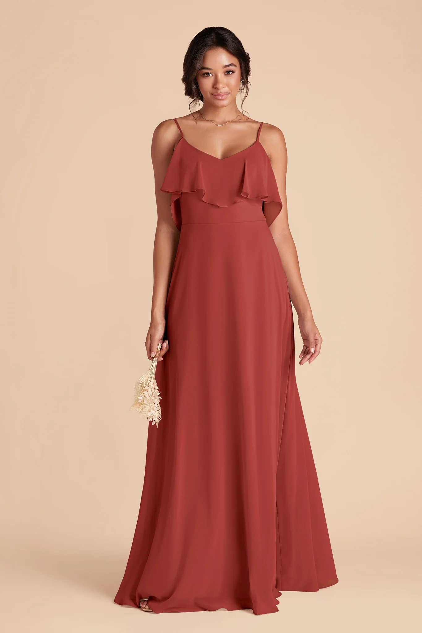 Jane Chiffon Dress - Spice