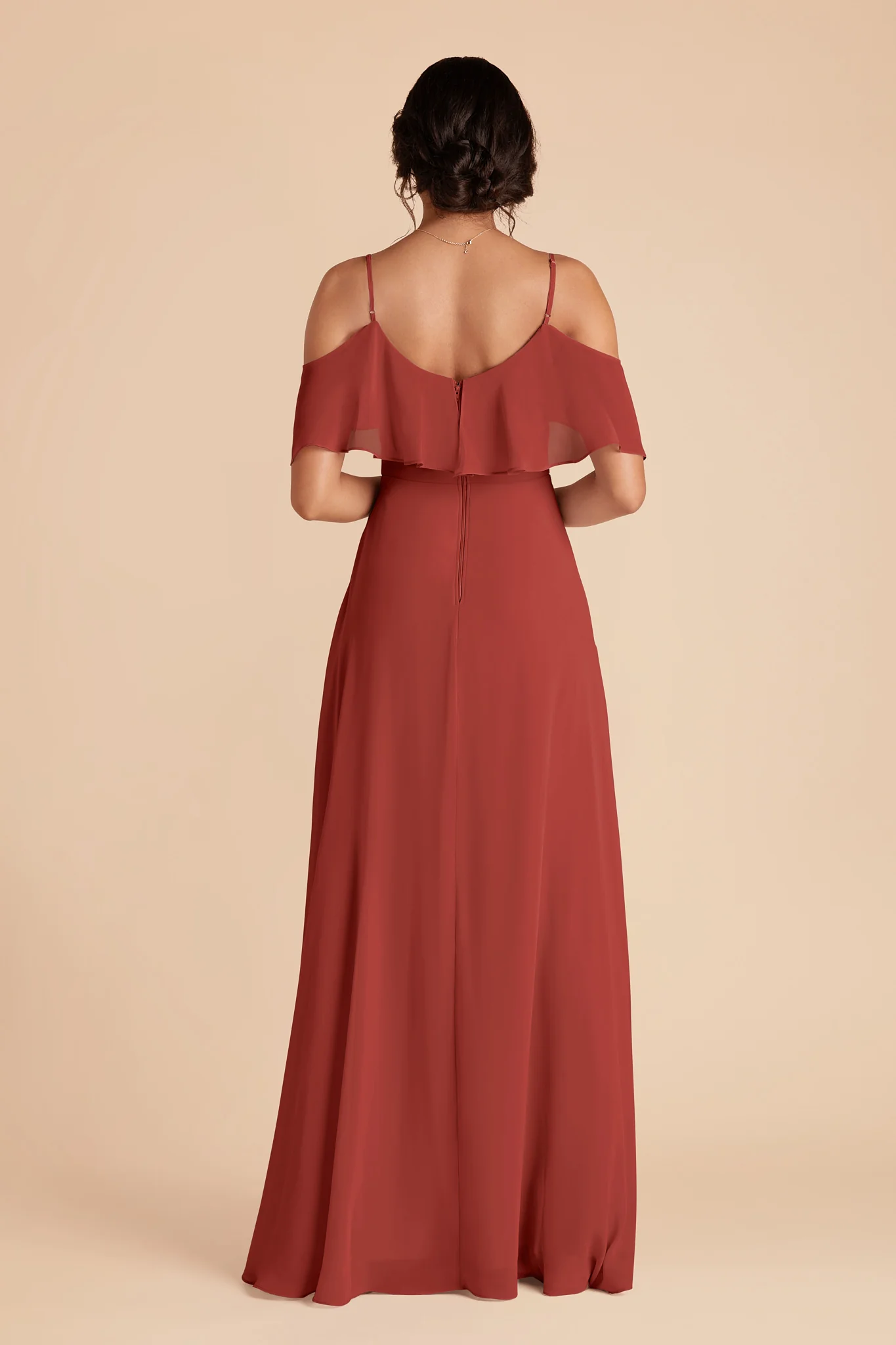 Jane Chiffon Dress - Spice - Image 5