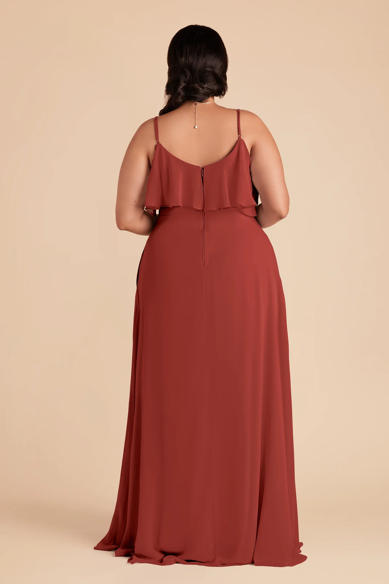 Jane Chiffon Dress - Spice - Image 7