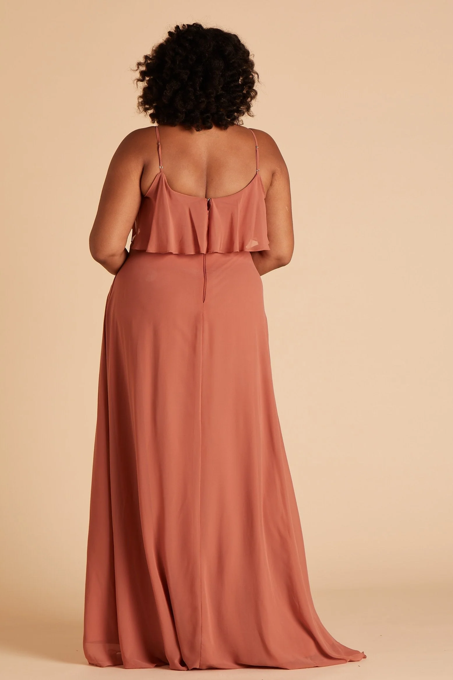Jane Chiffon Dress - Terracotta - Image 20