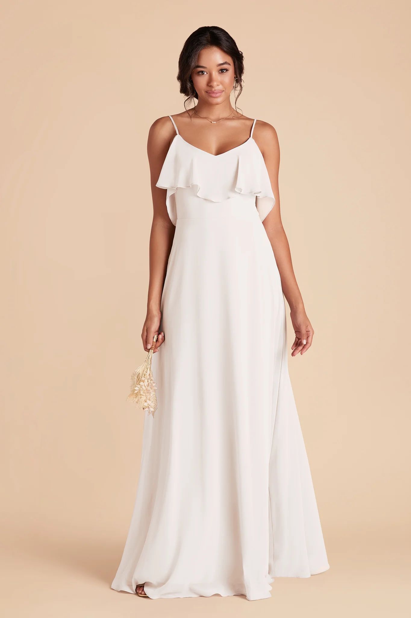 Jane Chiffon Dress - White