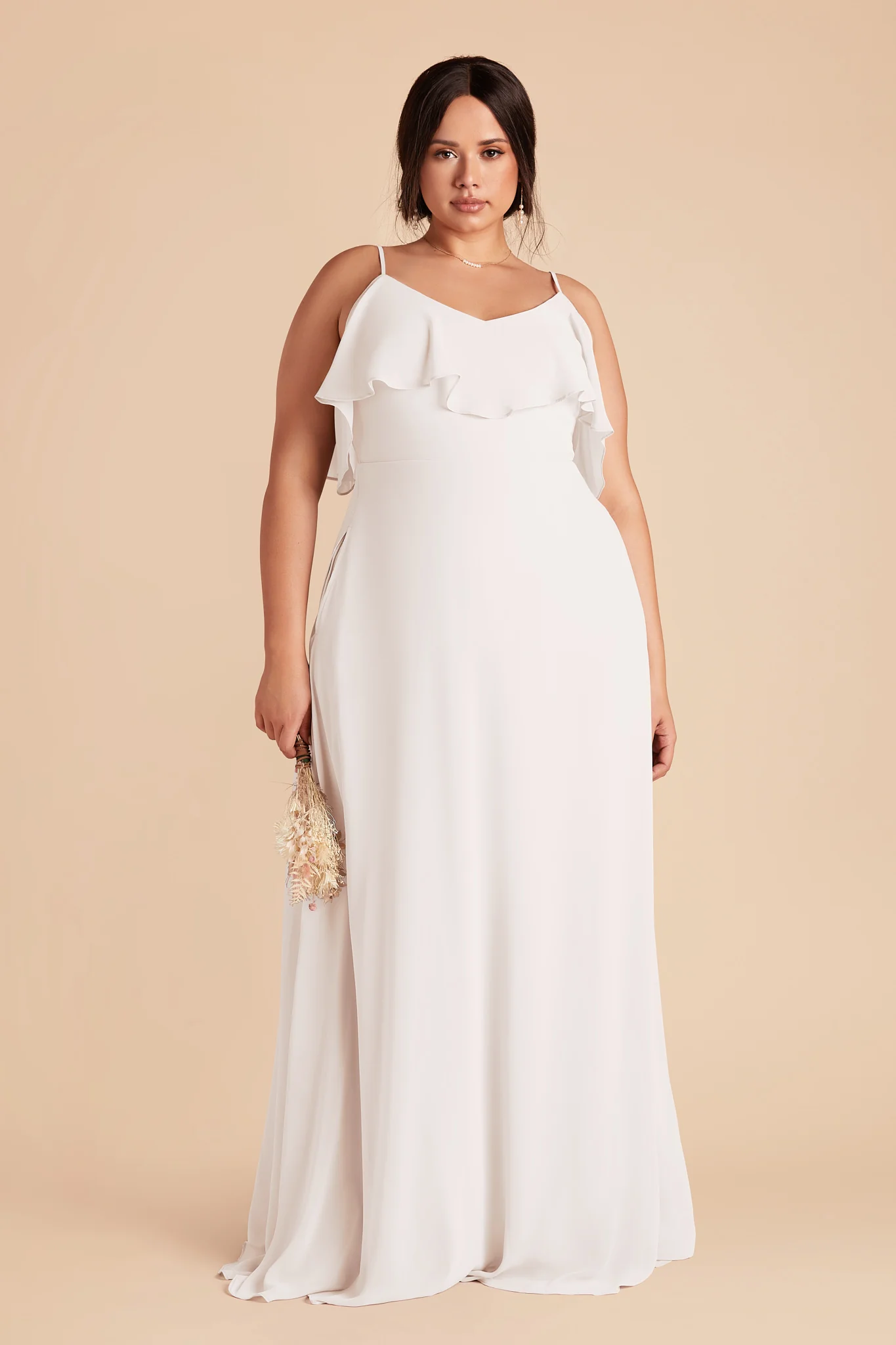 Jane Chiffon Dress - White - Image 2