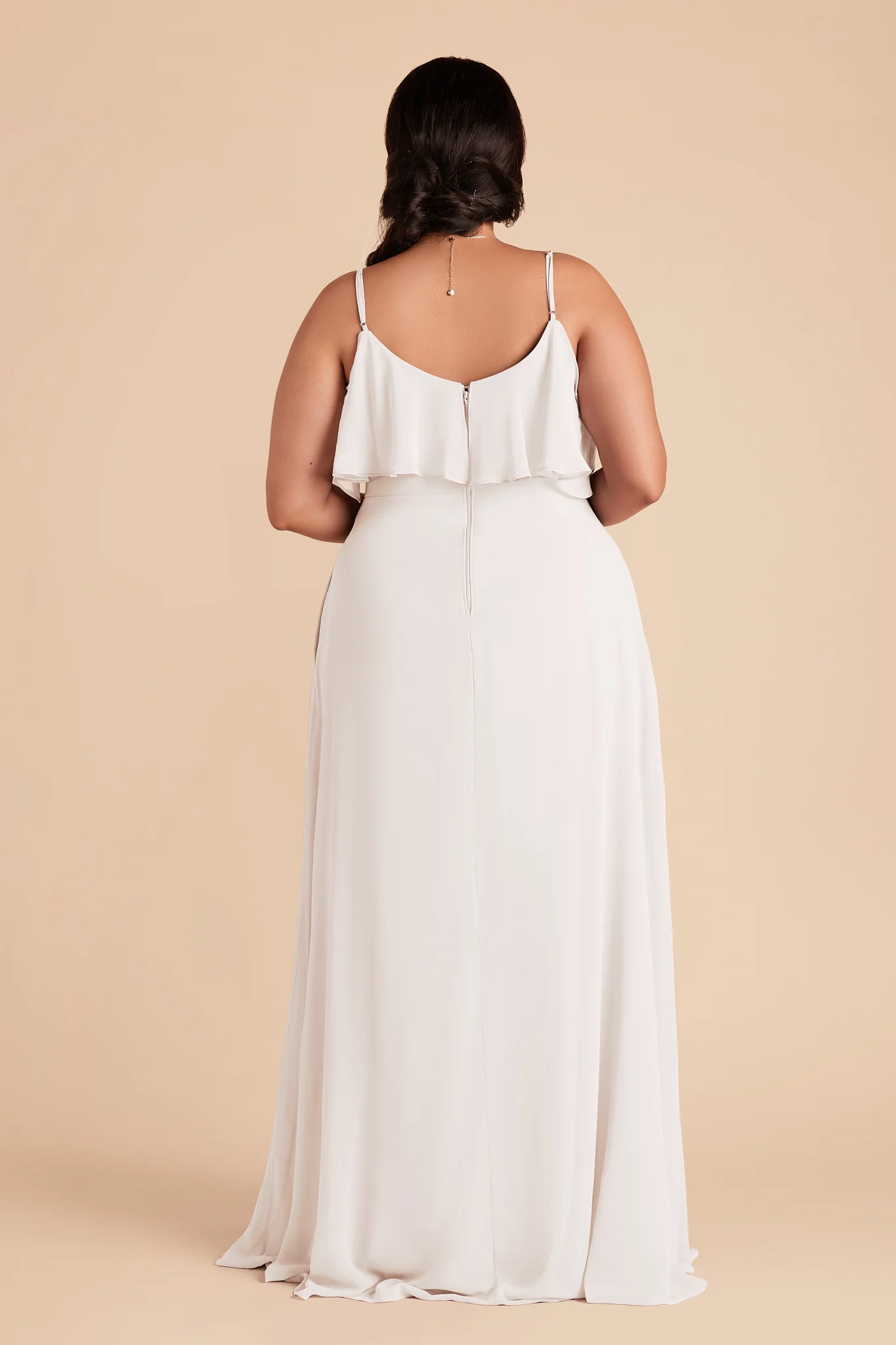Jane Chiffon Dress - White - Image 5