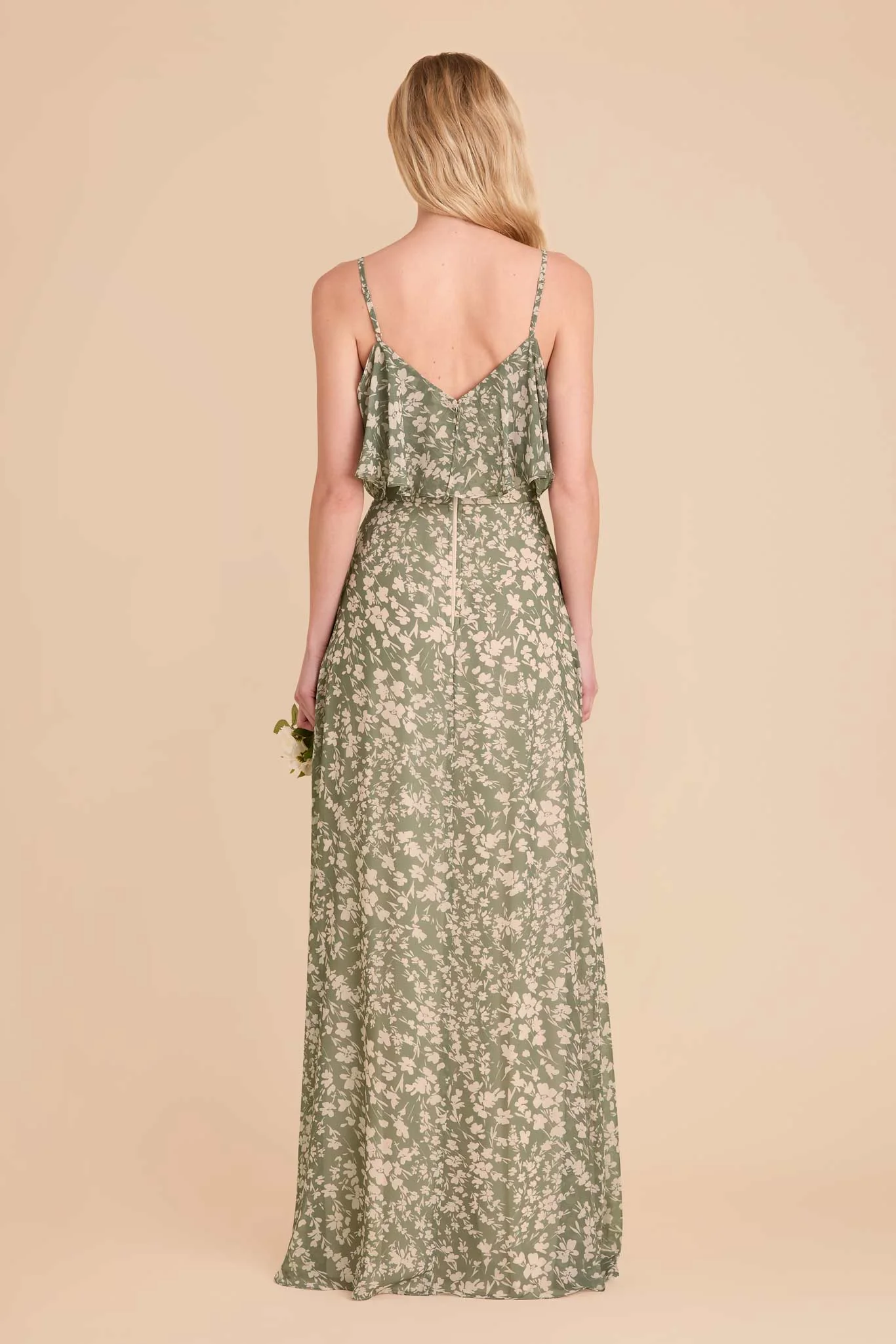Jane Chiffon Dress With Slit - Thyme Dreamy Floral - Image 4