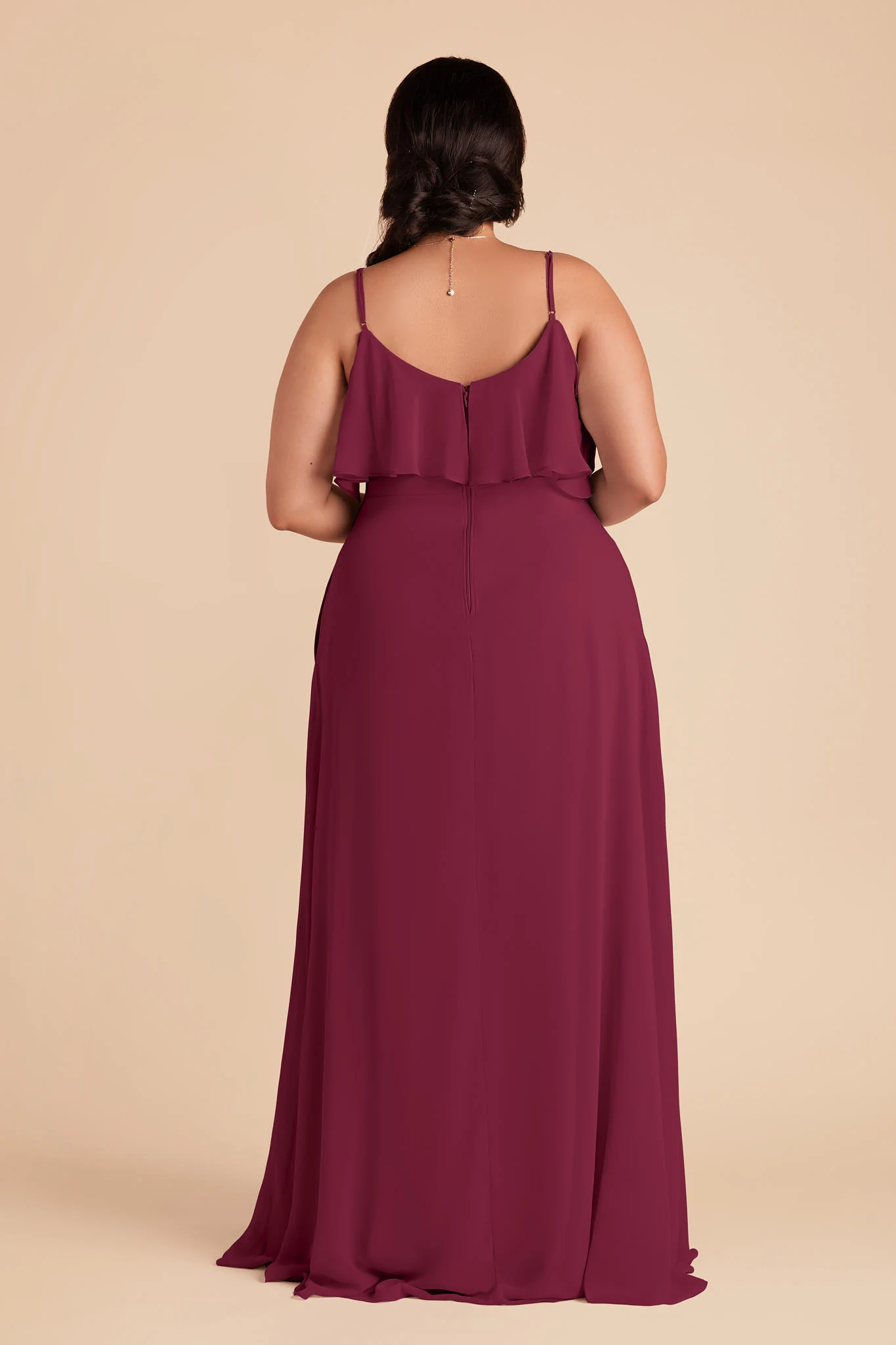 Jane Chiffon Dress - Berry - Image 7
