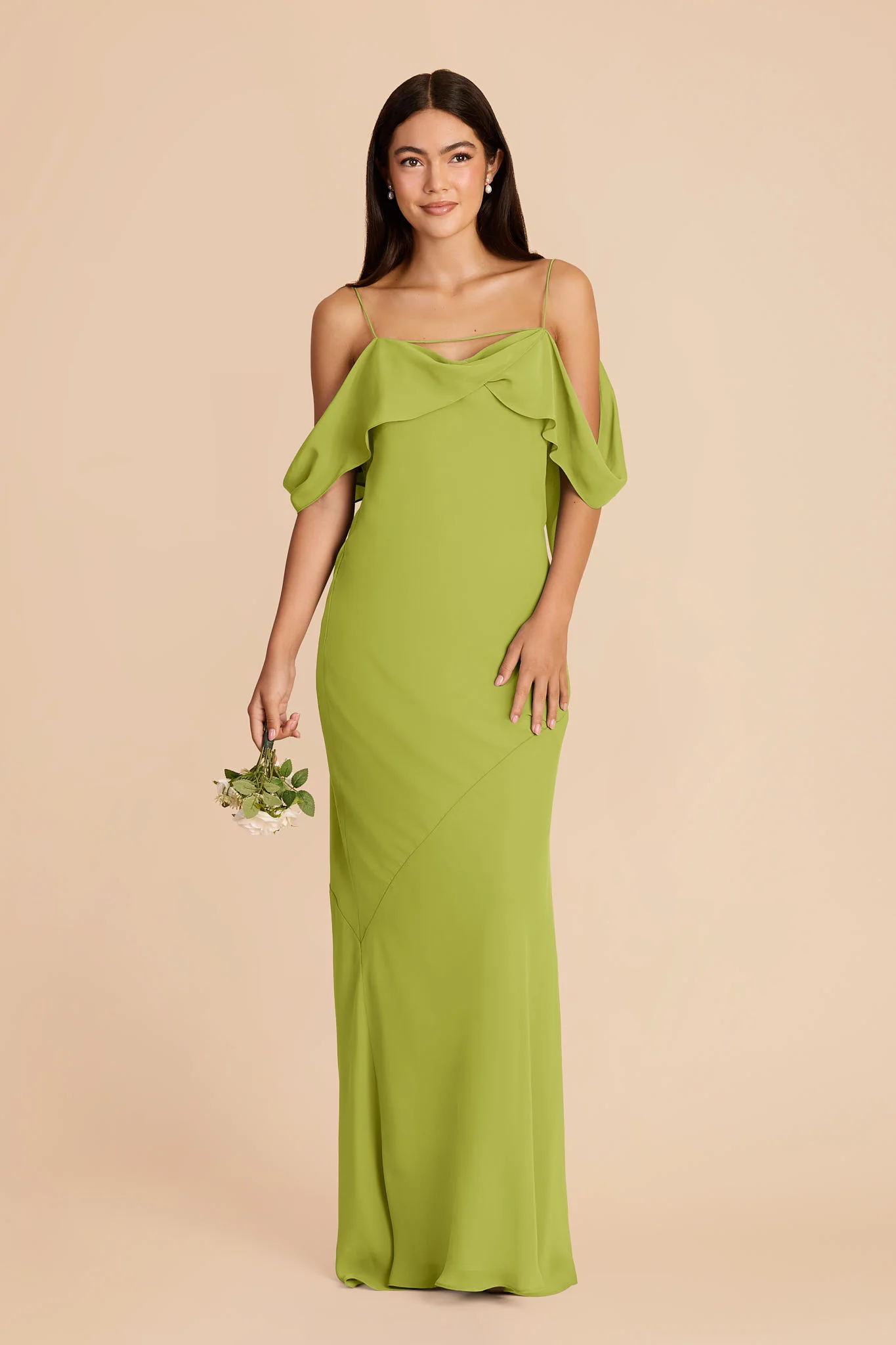 Janice Chiffon Dress - Matcha