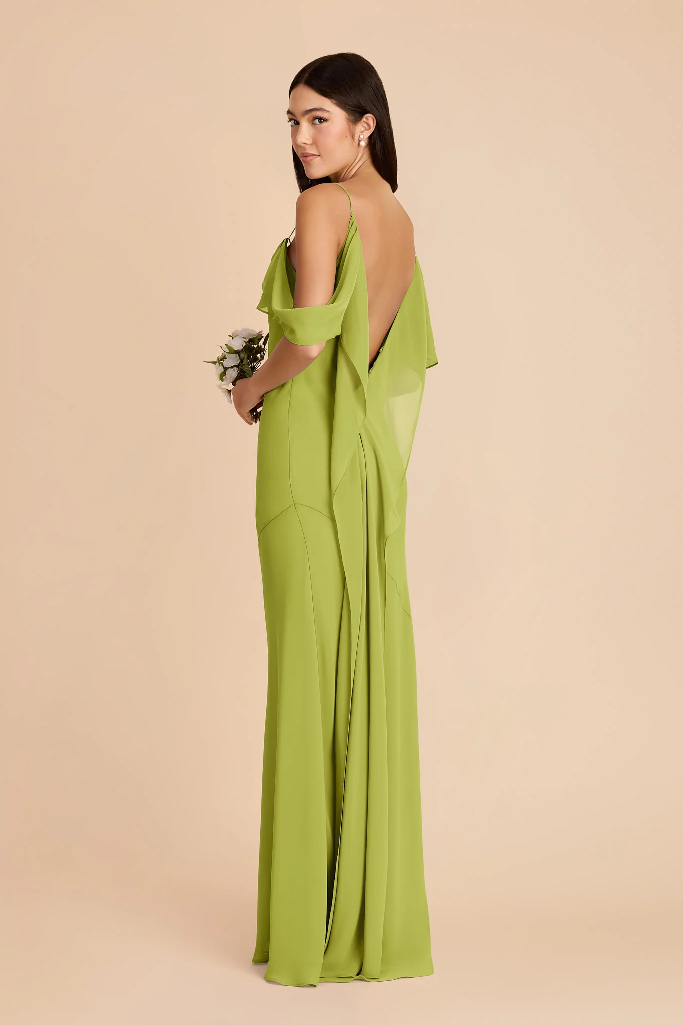 Janice Chiffon Dress - Matcha - Image 5