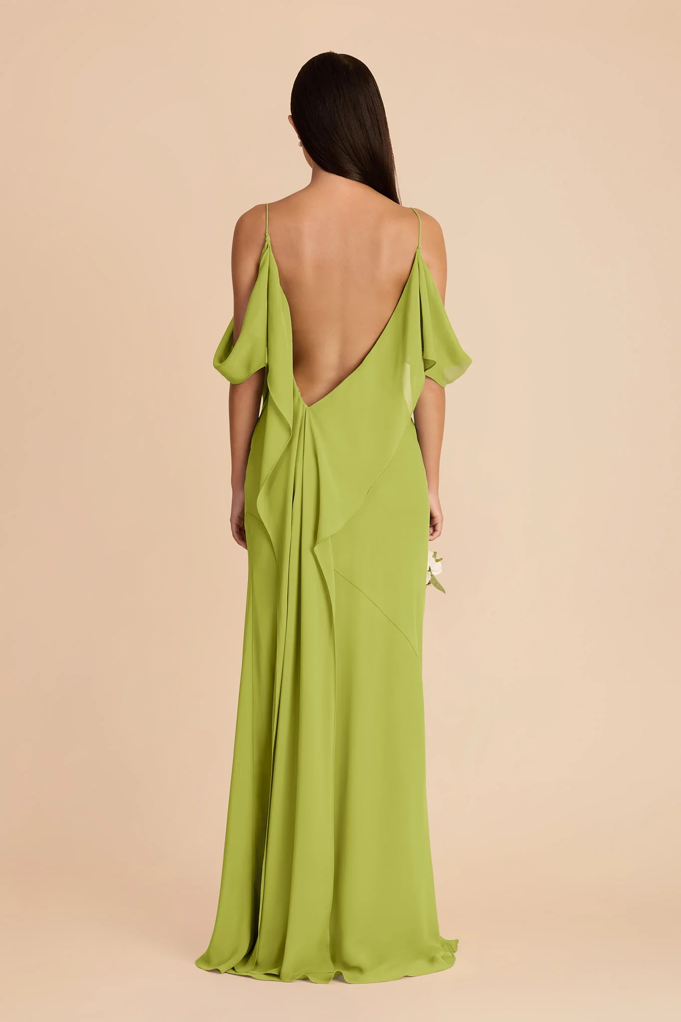Janice Chiffon Dress - Matcha - Image 6