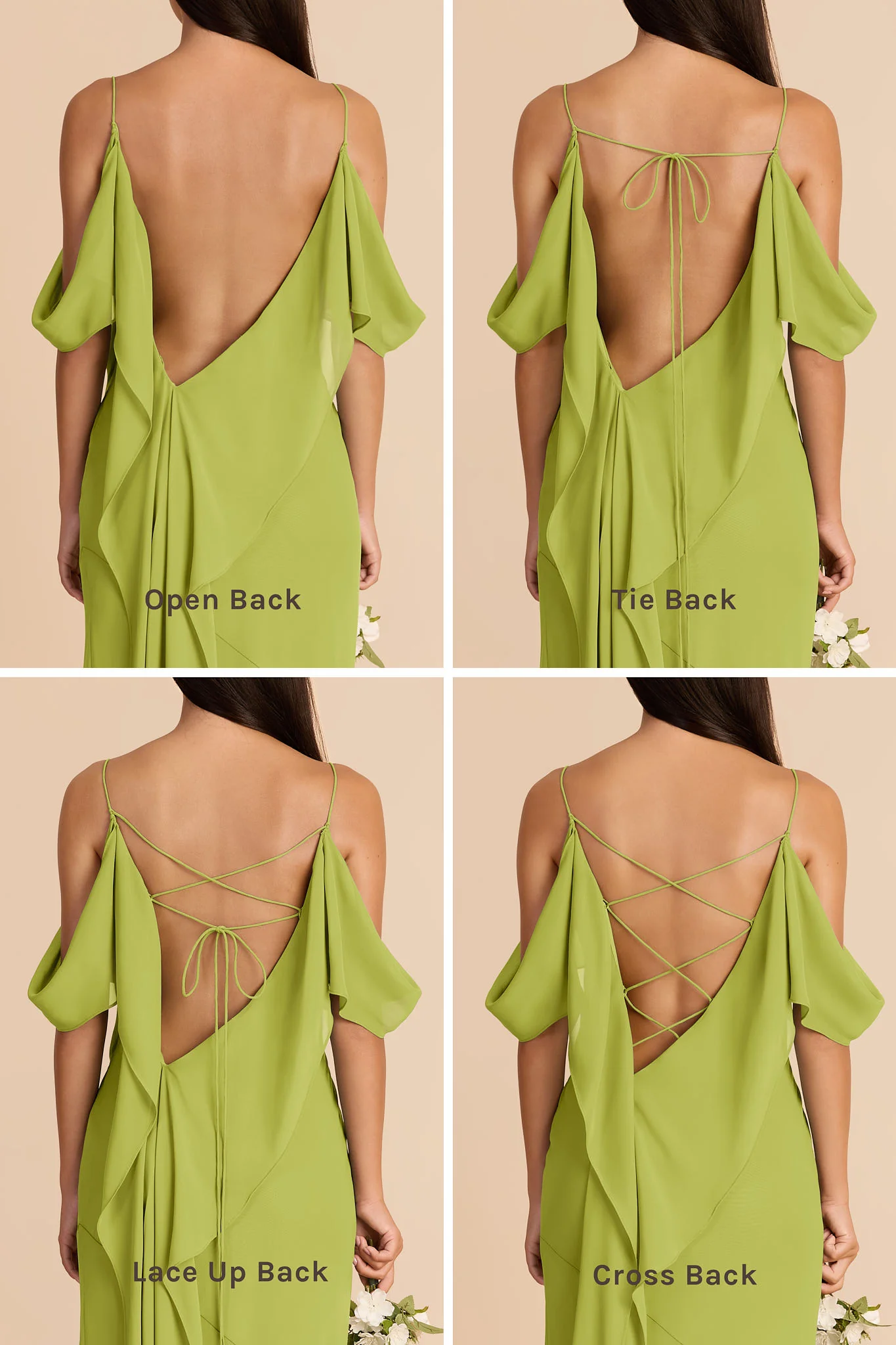 Janice Chiffon Dress - Matcha - Image 7