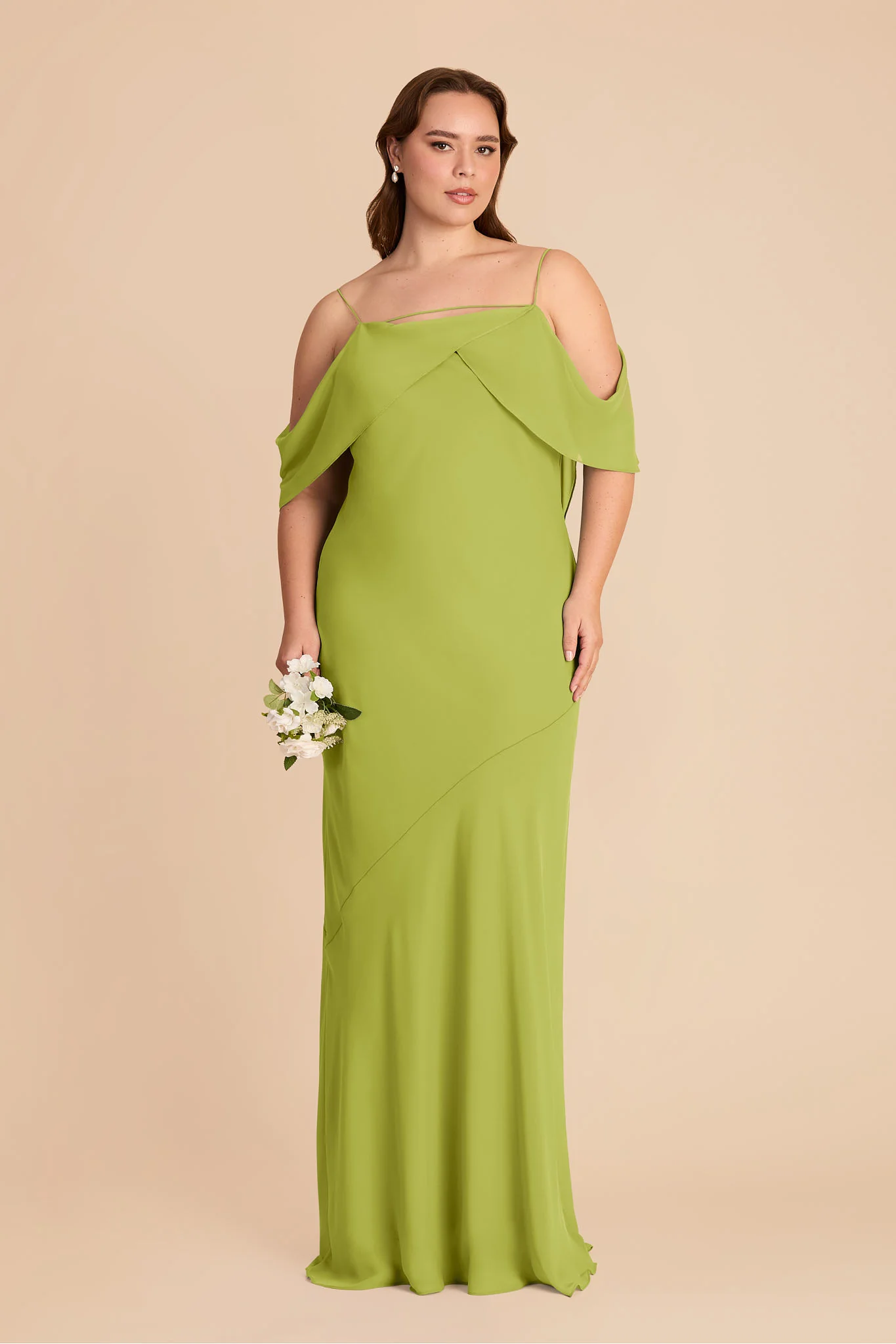 Janice Chiffon Dress - Matcha - Image 8