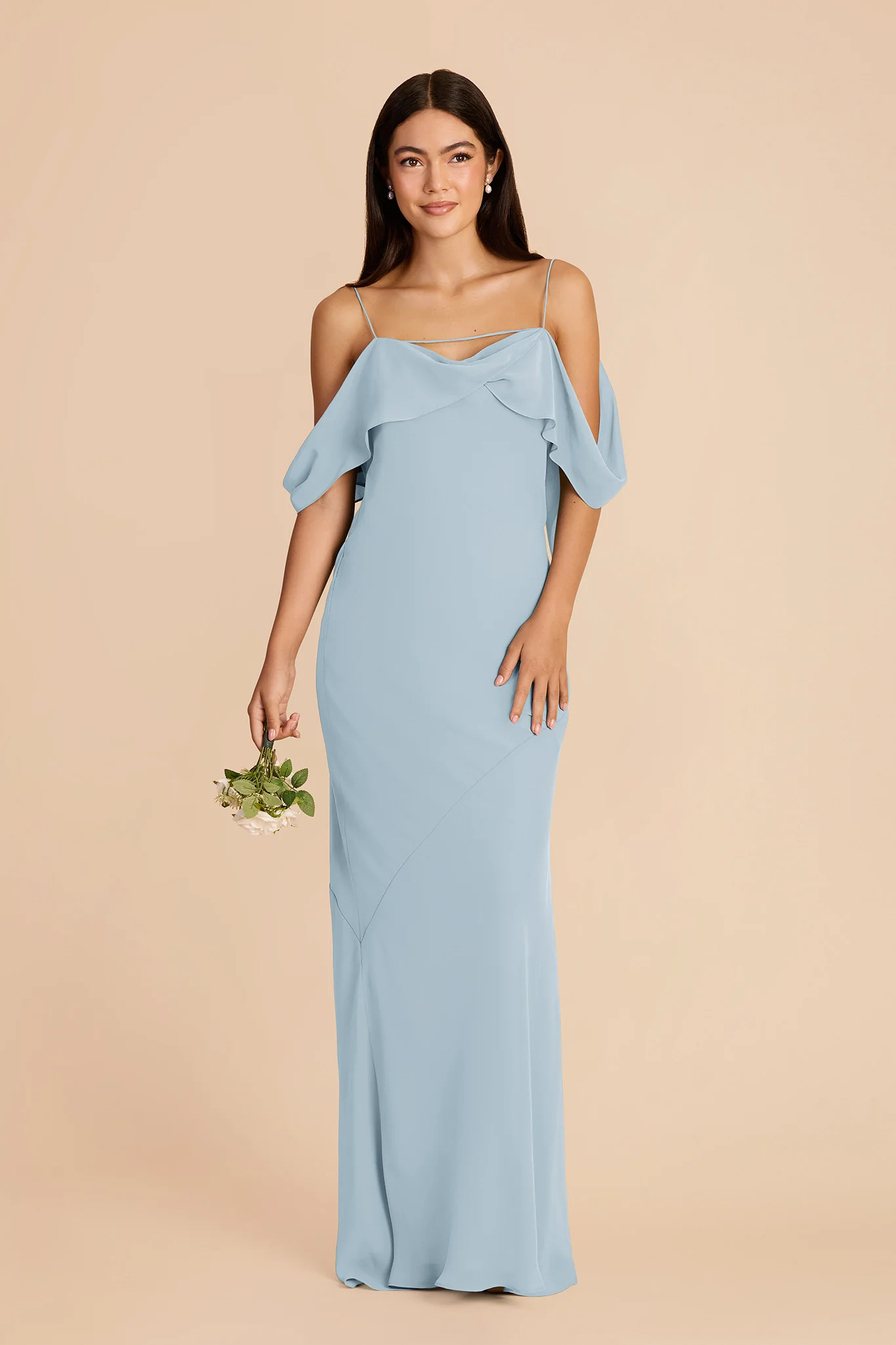 Janice Chiffon Dress - Sky Blue