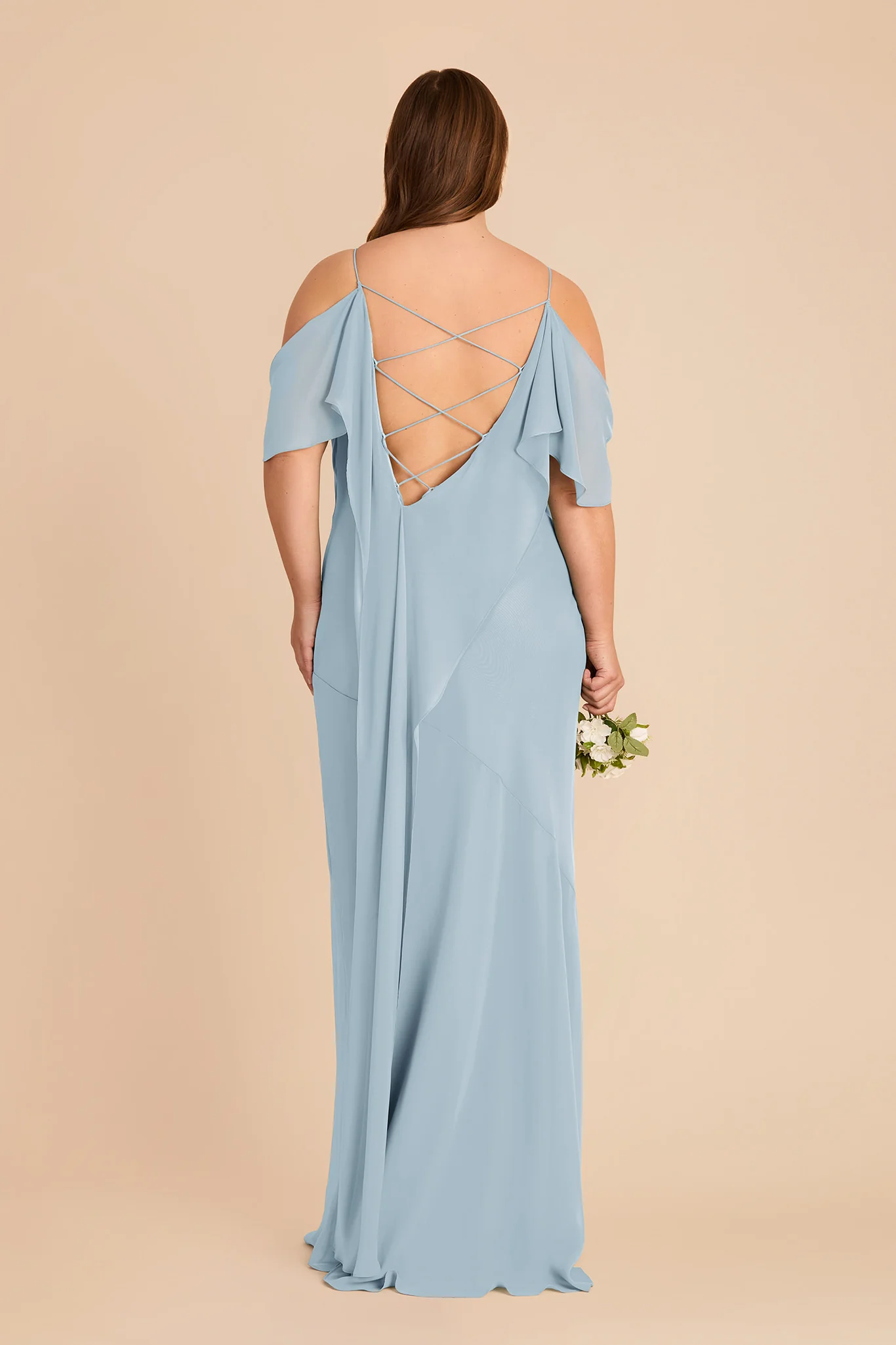 Janice Chiffon Dress - Sky Blue - Image 10