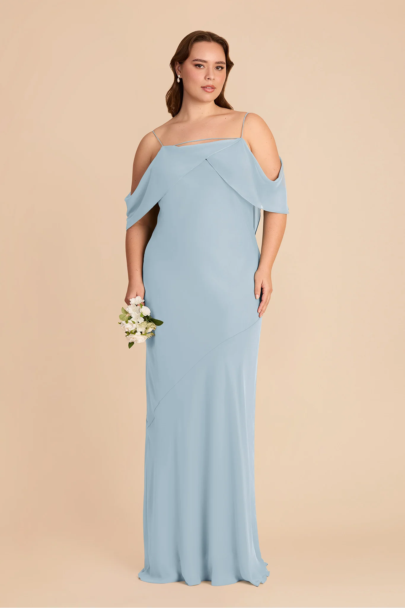 Janice Chiffon Dress - Sky Blue - Image 8