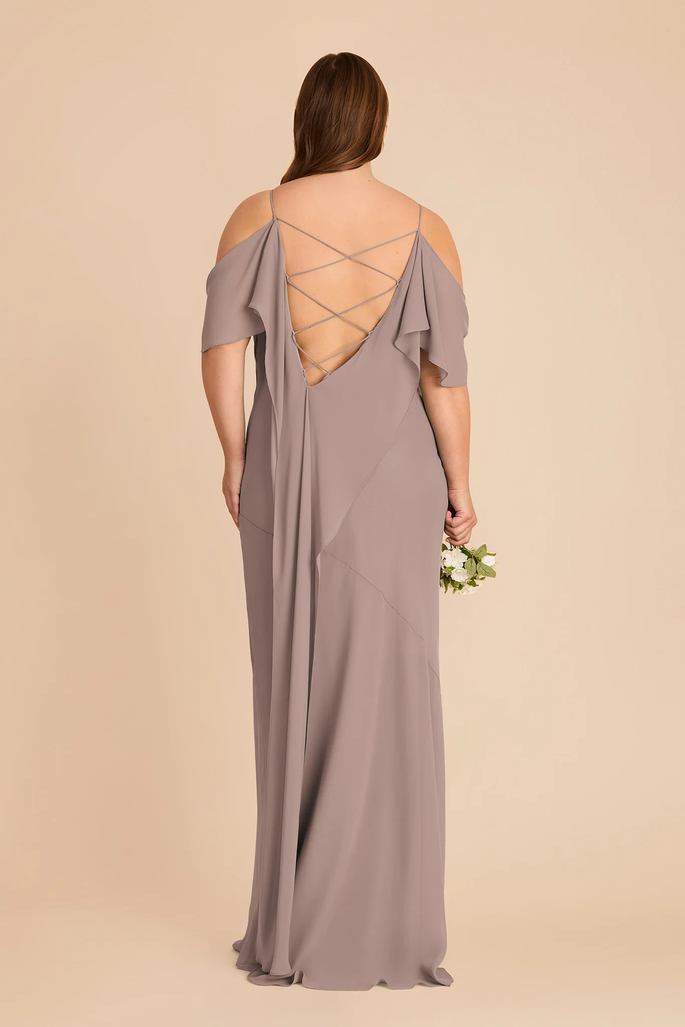 Janice Chiffon Dress - Toffee - Image 10