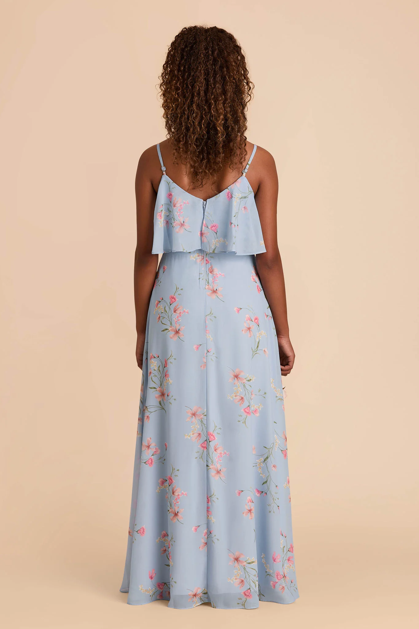 Janie Chiffon Junior Dress - Periwinkle Blue Le Fleur - Image 6