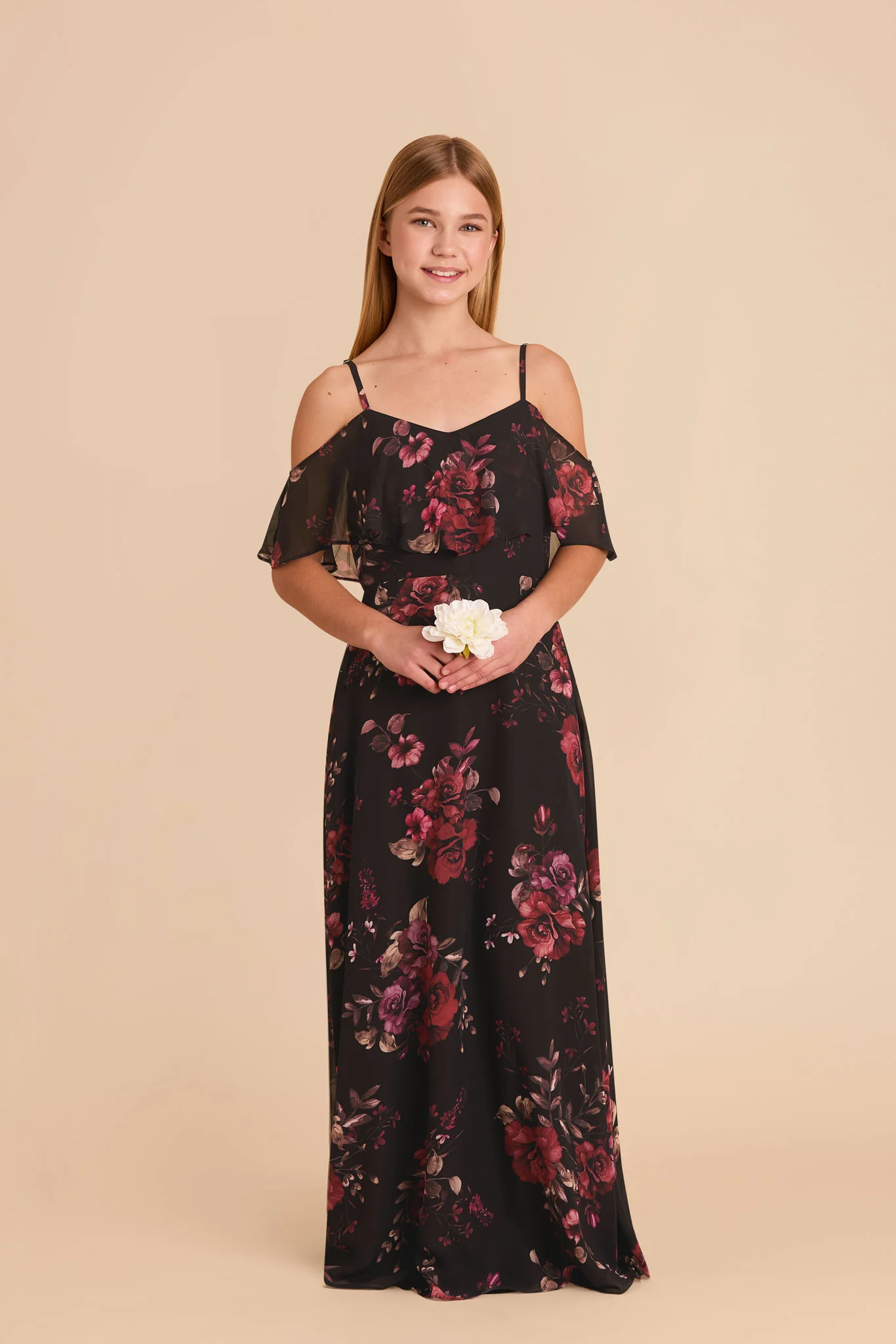 Janie Convertible Junior Dress - Black Fleurs D'Amour - Image 3