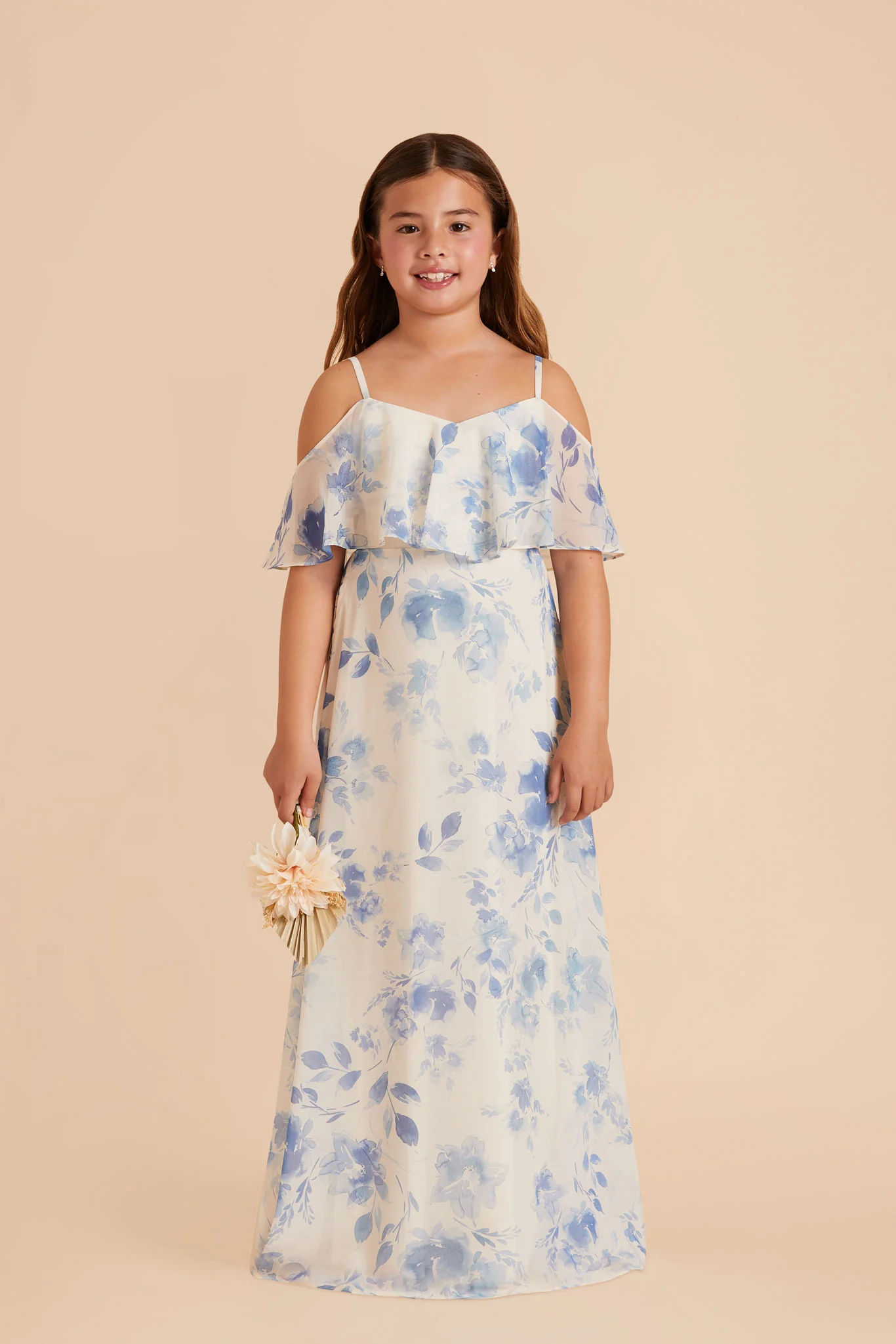 Janie Convertible Junior Dress - Blue Rococo Floral - Image 3