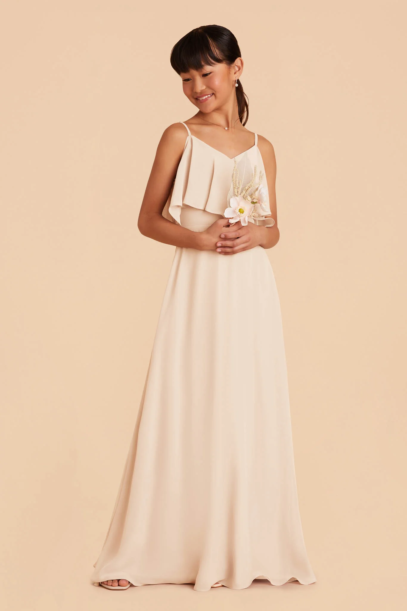 Janie Convertible Junior Dress - Champagne - Image 3