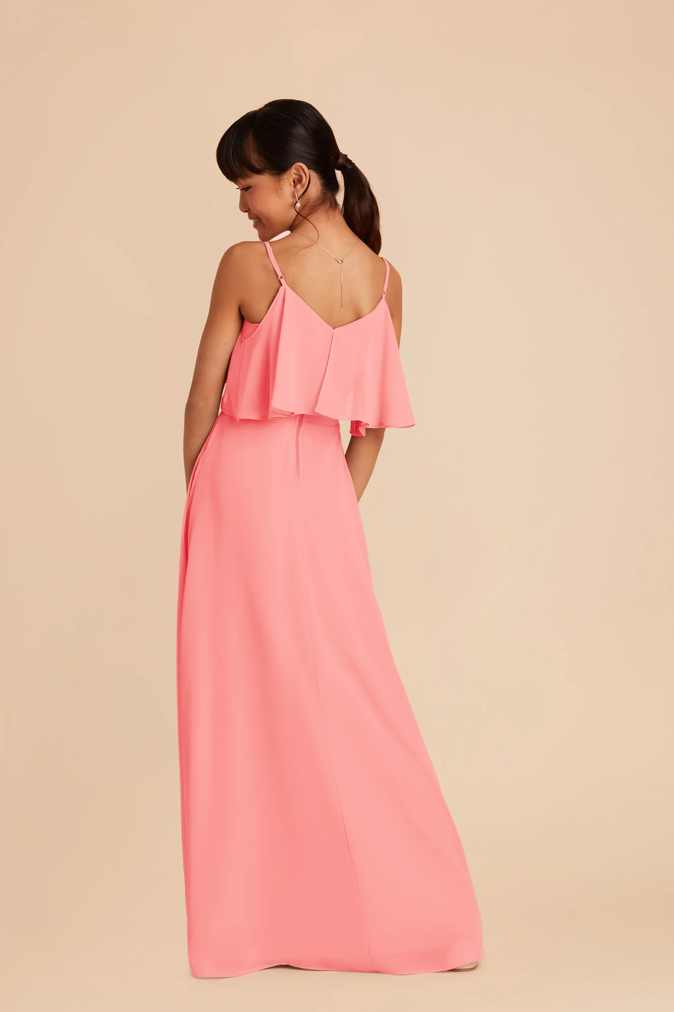 Janie Convertible Junior Dress - Coral Pink - Image 5