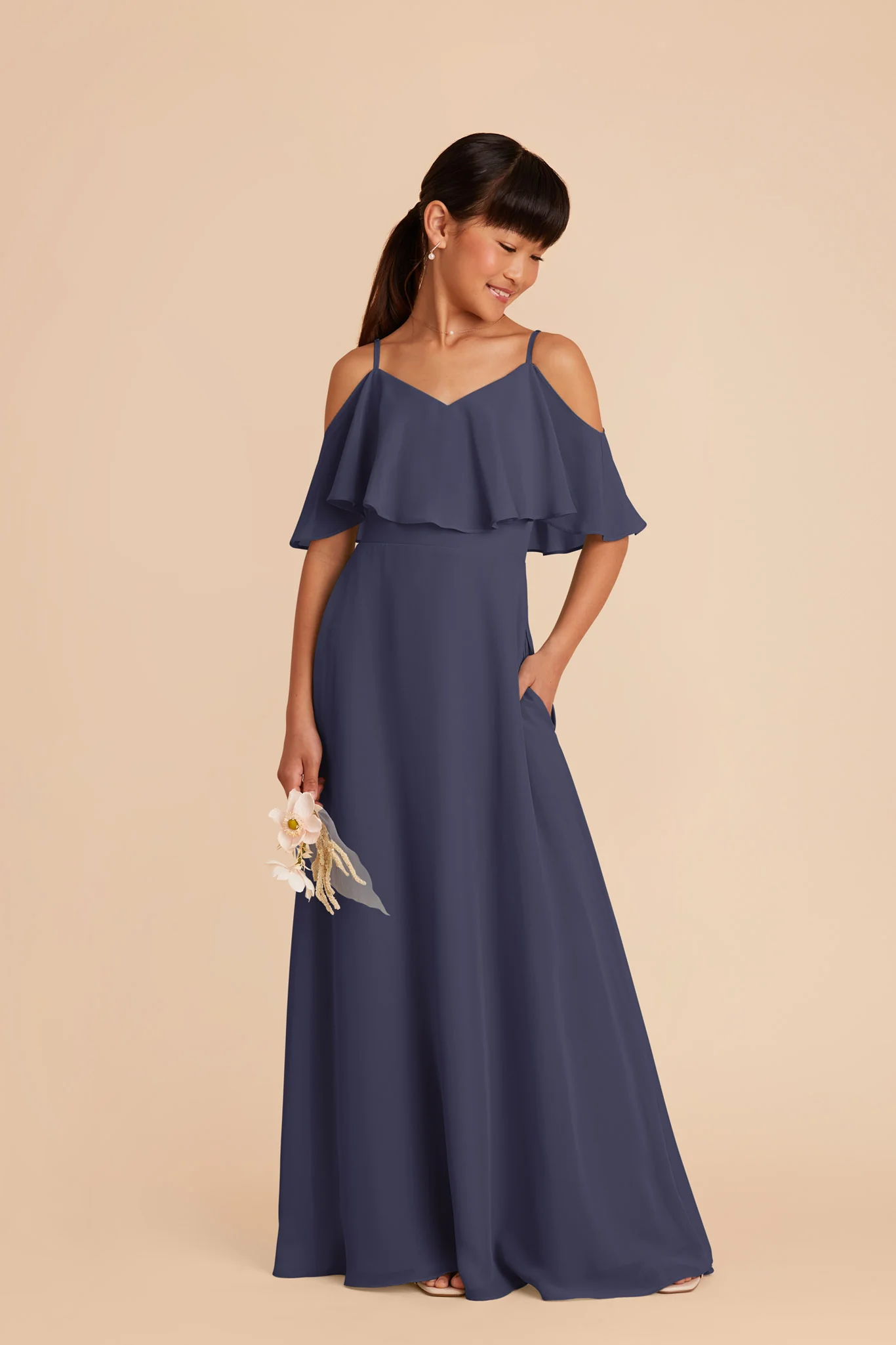 Janie Convertible Junior Dress - Dusk Blue - Image 3