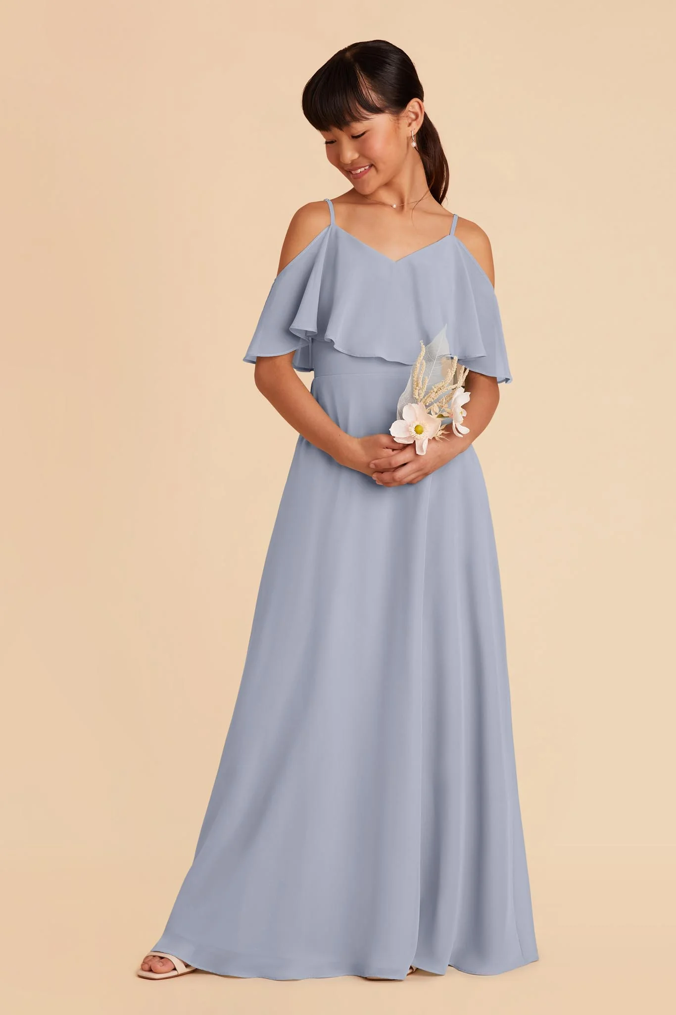 Janie Convertible Junior Dress - Dusty Blue - Image 3