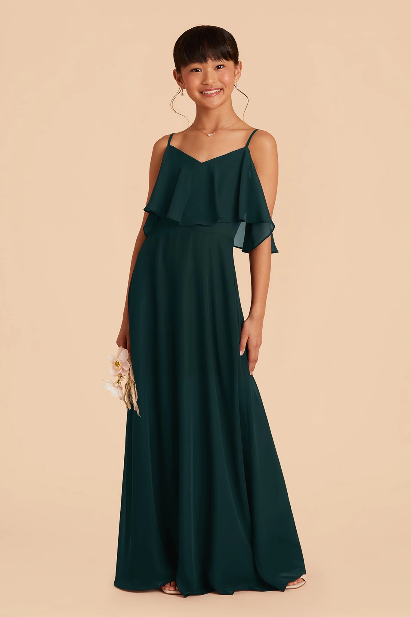 Janie Convertible Junior Dress - Emerald - Image 3