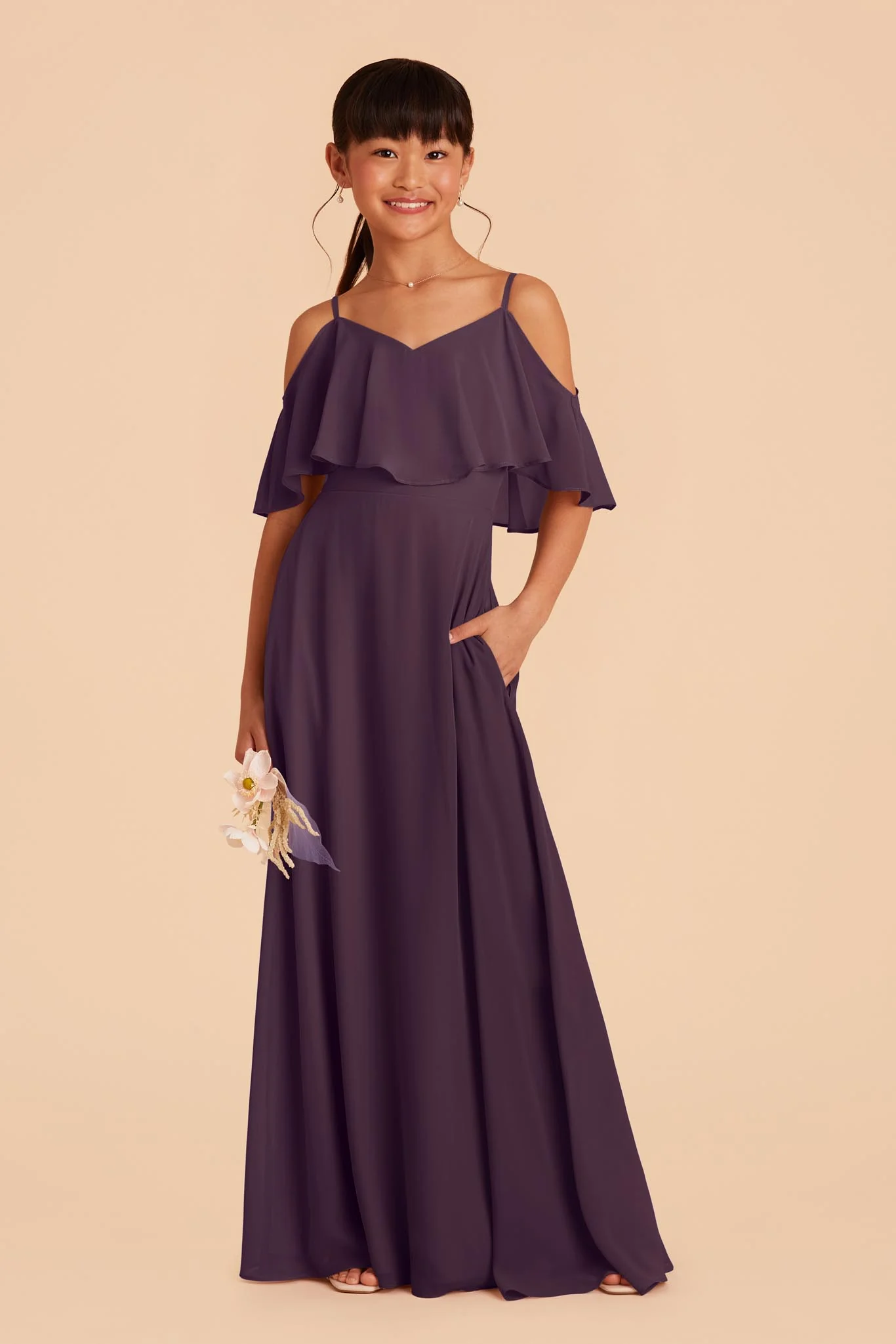 Janie Convertible Junior Dress - Plum - Image 3