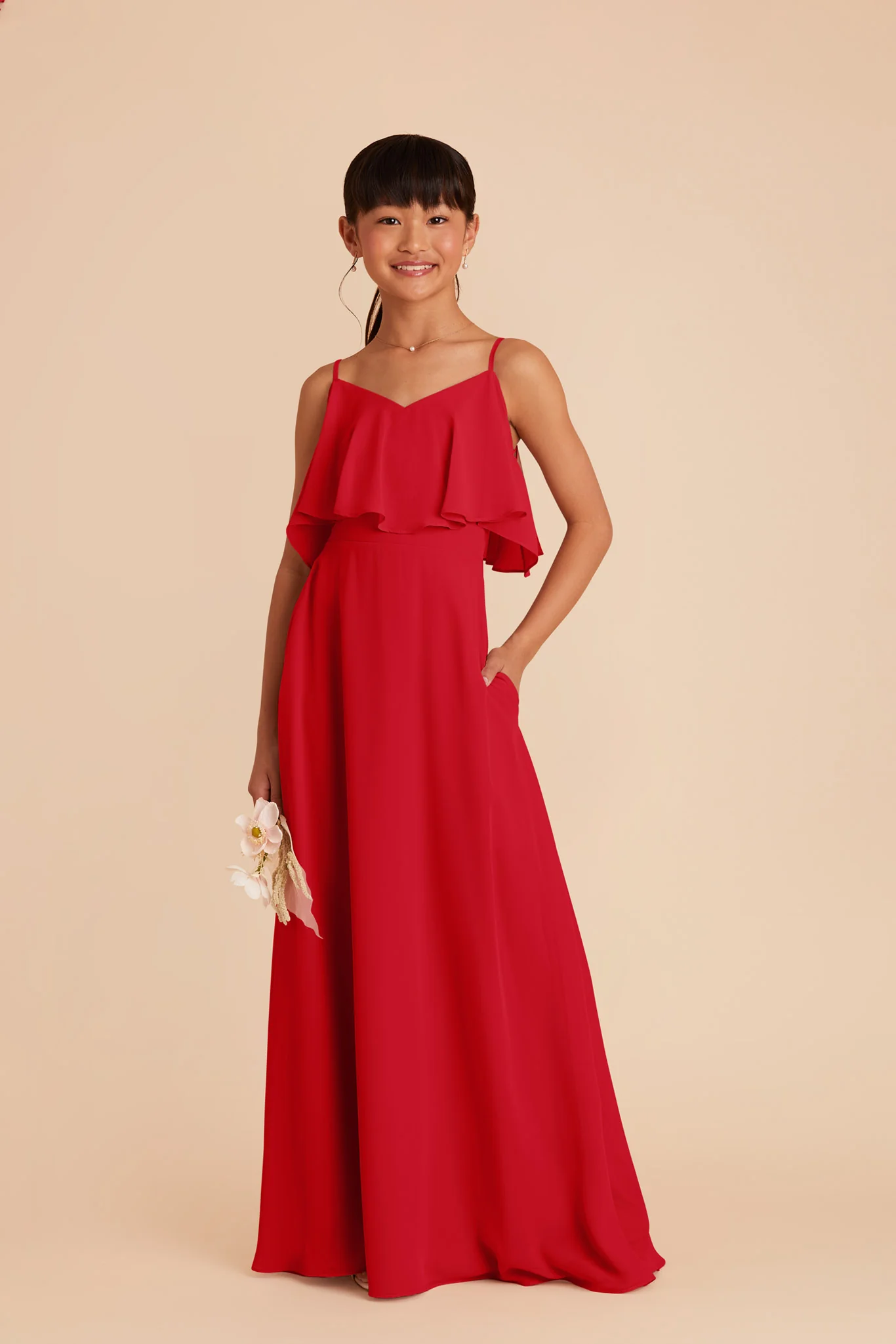 Janie Convertible Junior Dress - Ruby Red - Image 3