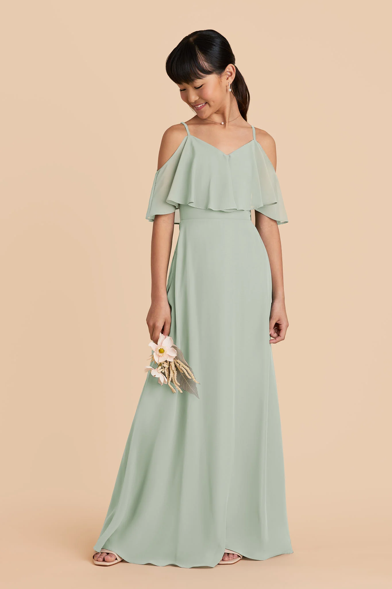 Janie Convertible Junior Dress - Sage - Image 2