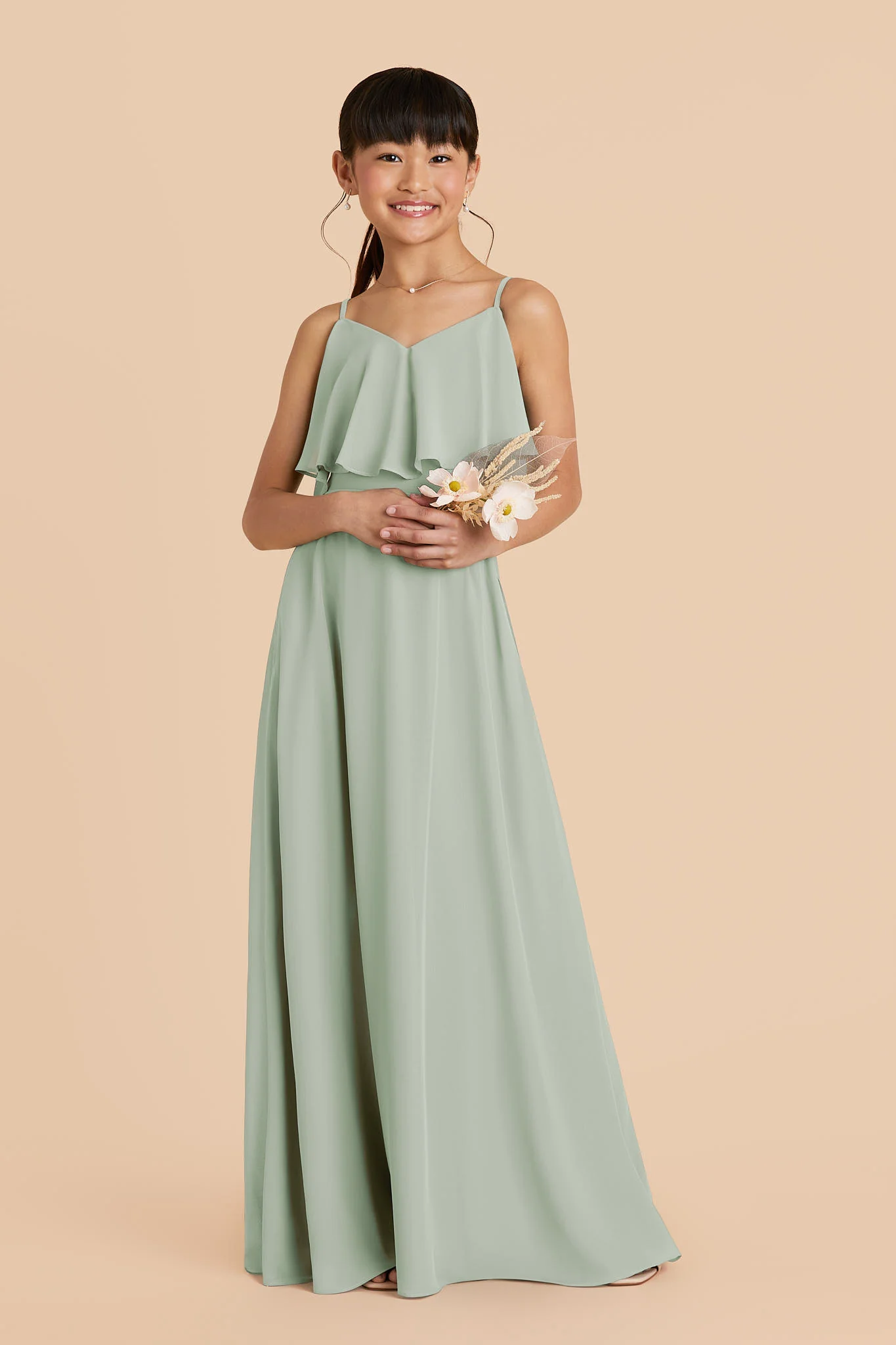 Janie Convertible Junior Dress - Sage - Image 3