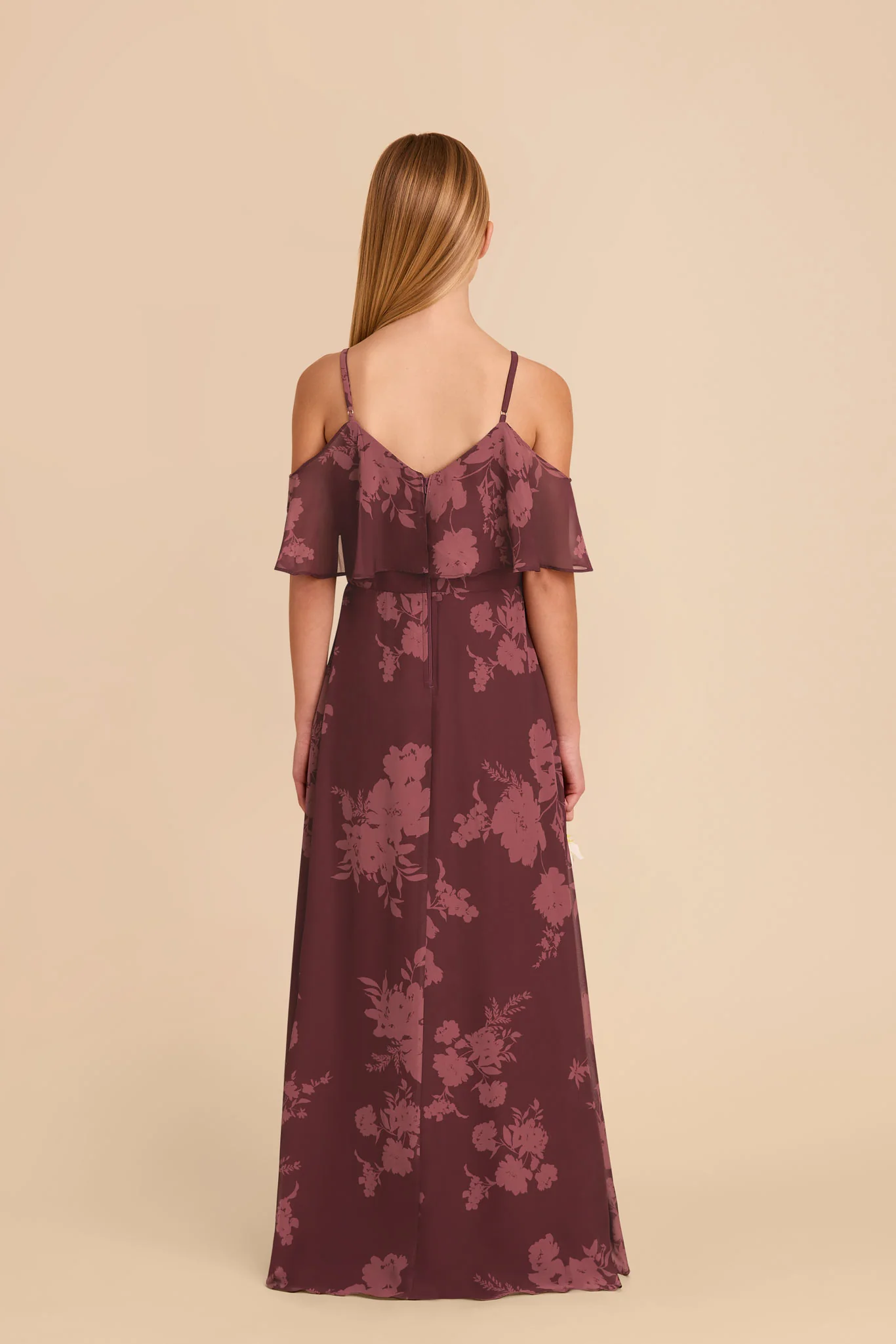 Janie Convertible Junior Dress - Sangria Whimsical Blooms - Image 5