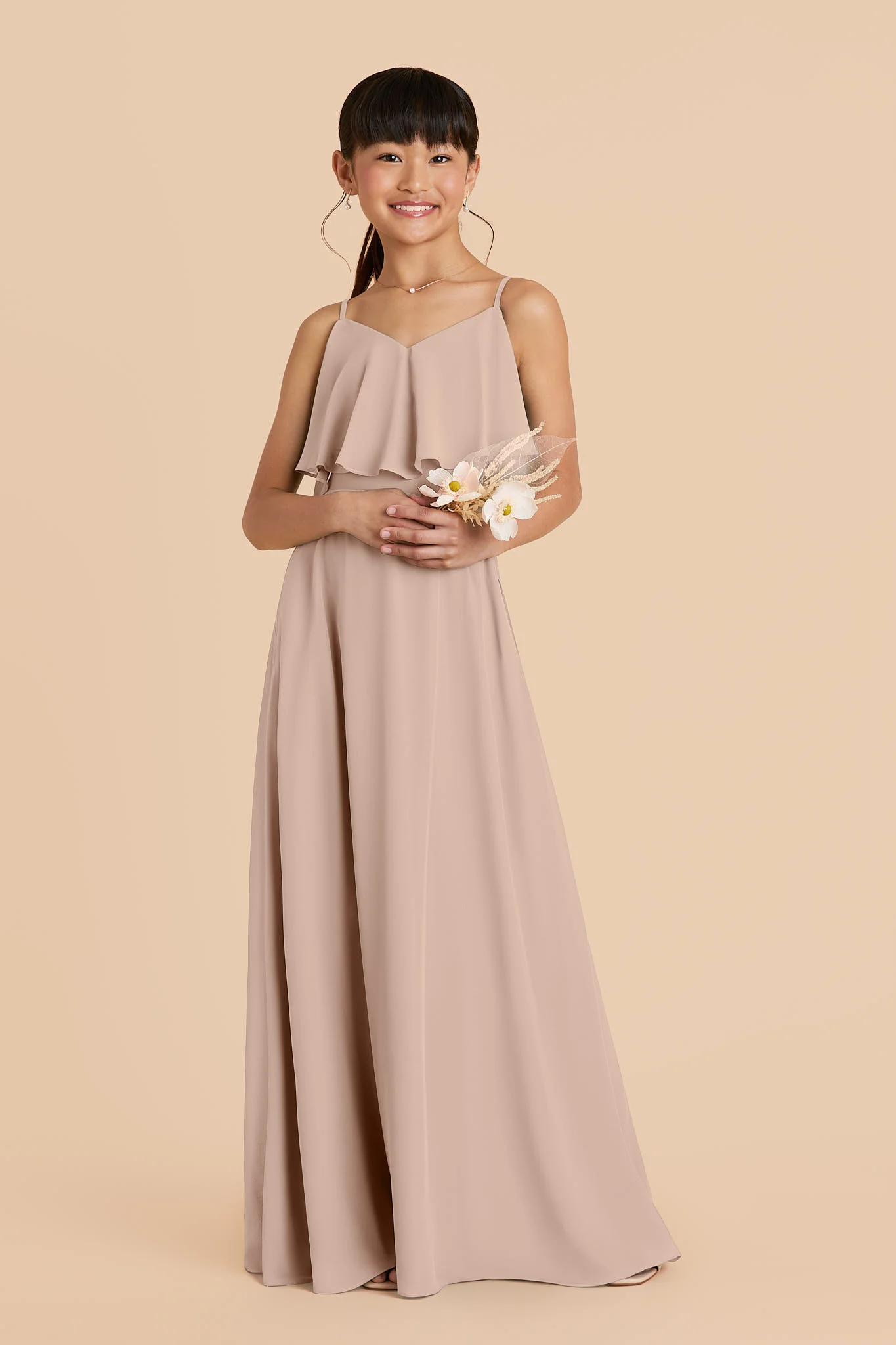 Janie Convertible Junior Dress - Taupe - Image 3