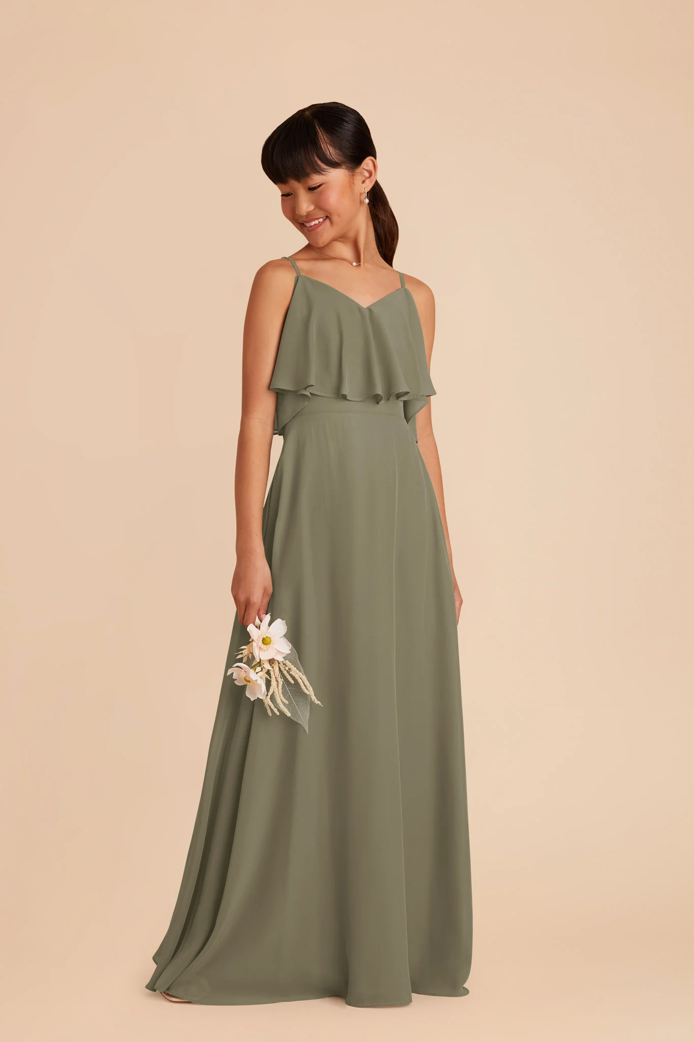 Janie Convertible Junior Dress - Thyme - Image 3
