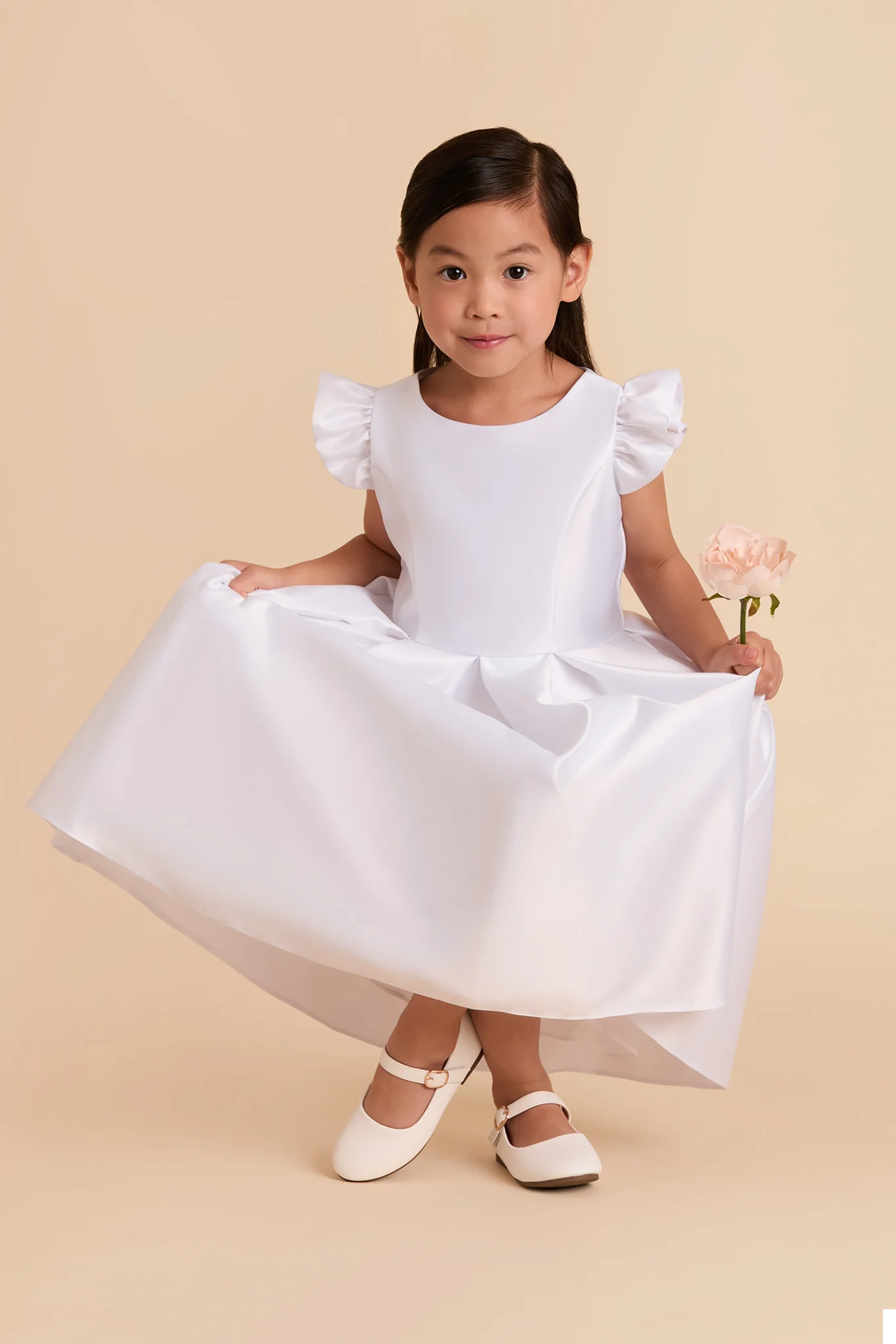 Jasmine Flower Girl Dress - White - Image 12