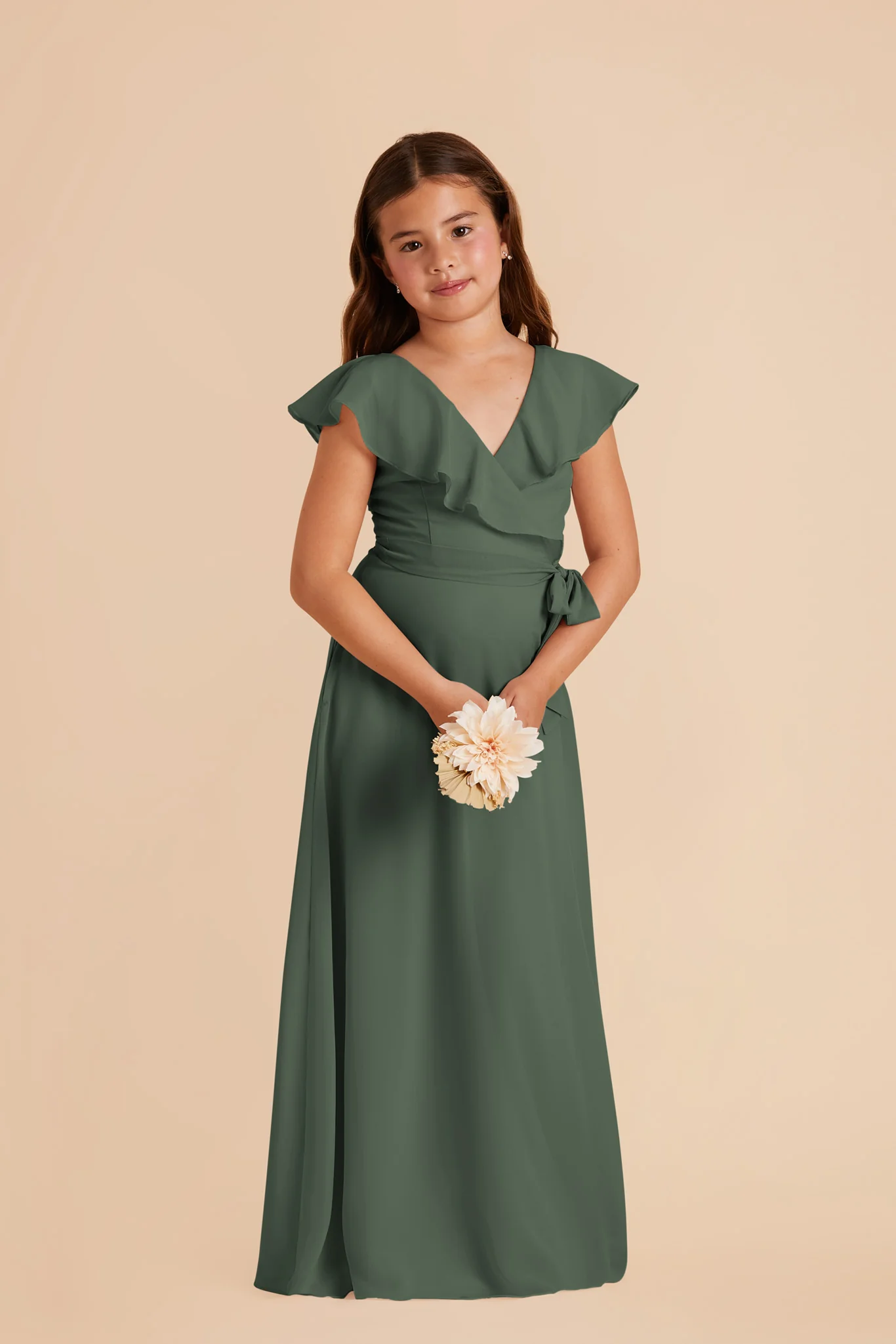 Jax Junior Chiffon Dress - Eucalyptus - Image 3