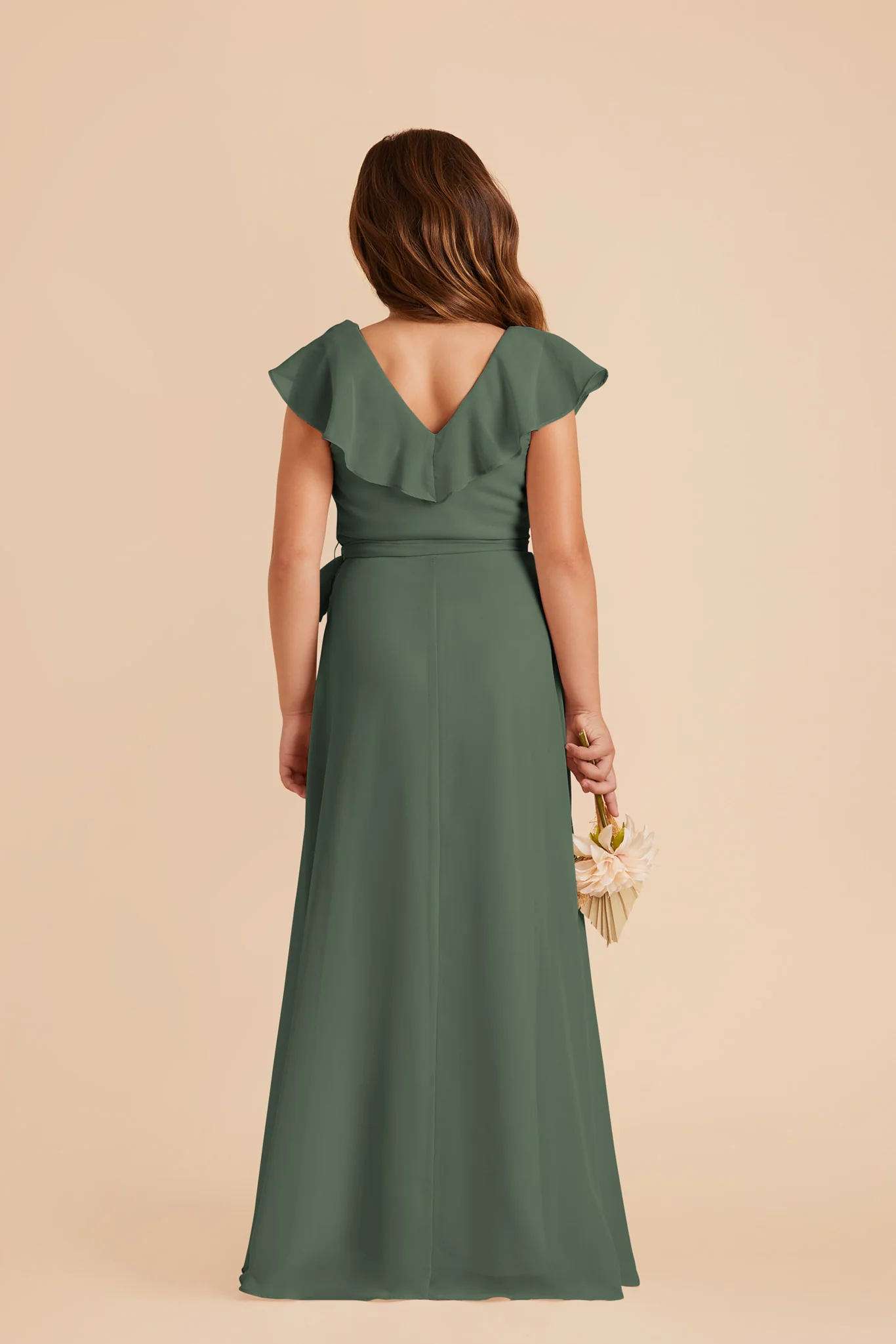 Jax Junior Chiffon Dress - Eucalyptus - Image 5