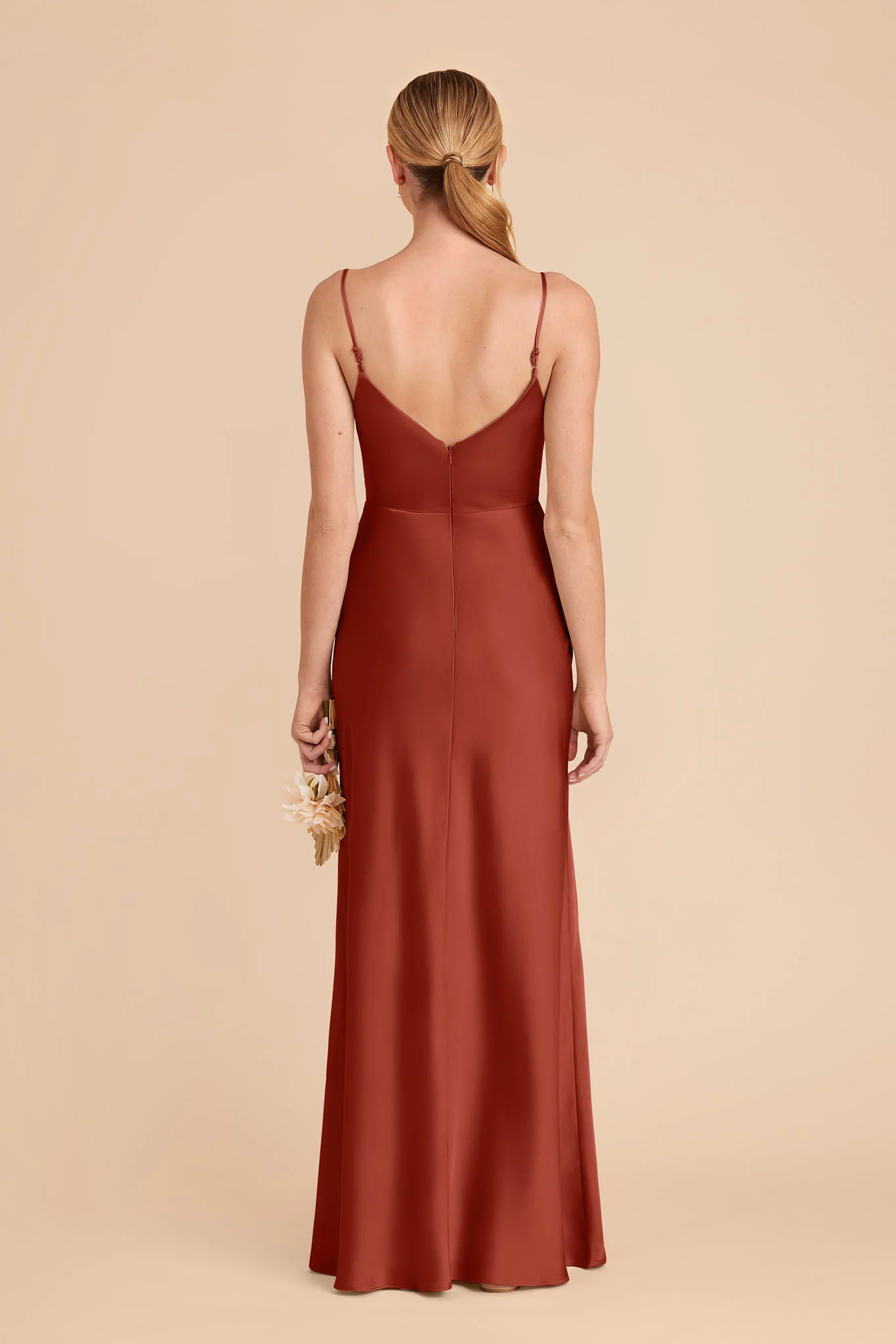 Jay Matte Satin Dress - Auburn - Image 5