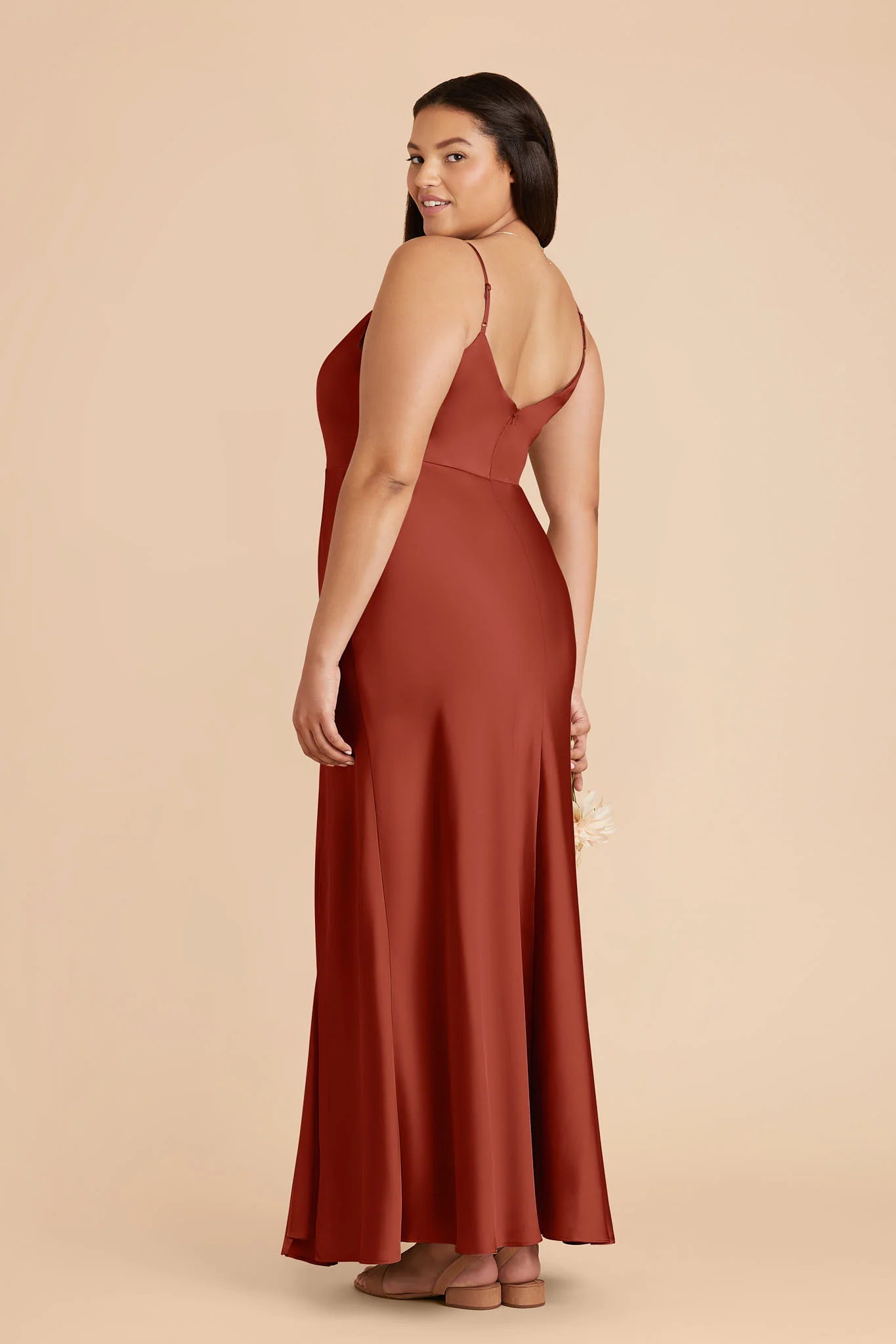Jay Matte Satin Dress - Auburn - Image 7
