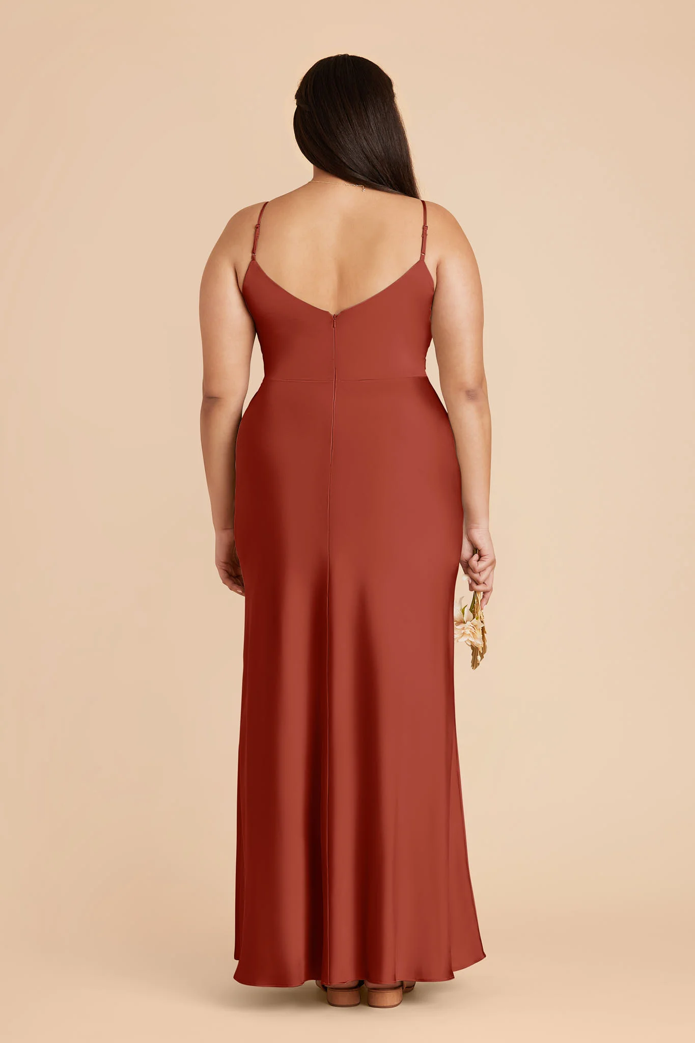 Jay Matte Satin Dress - Auburn - Image 8
