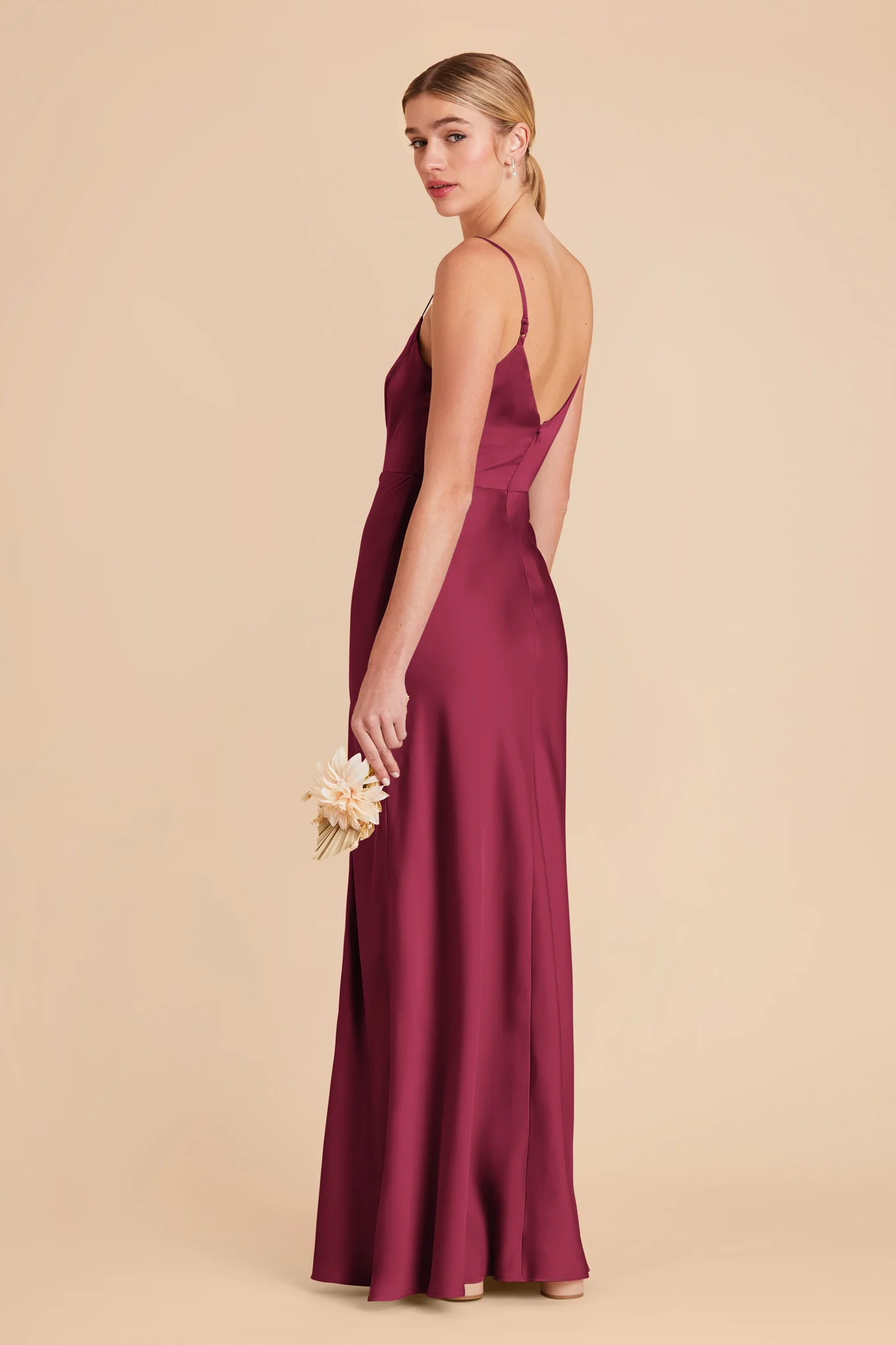Jay Matte Satin Dress - Berry - Image 4