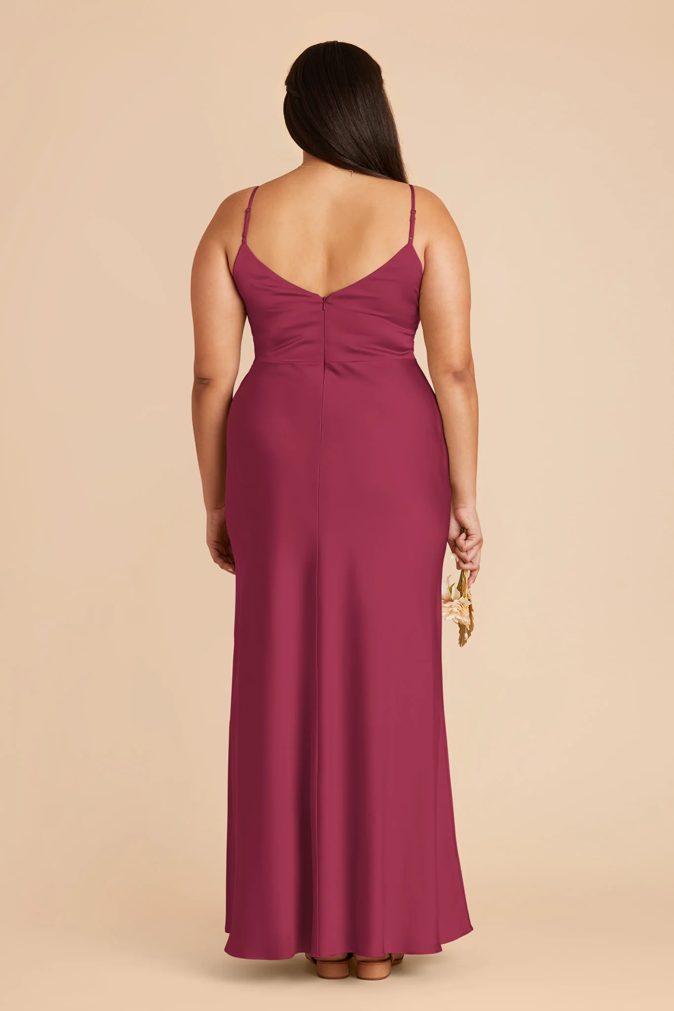 Jay Matte Satin Dress - Berry - Image 8