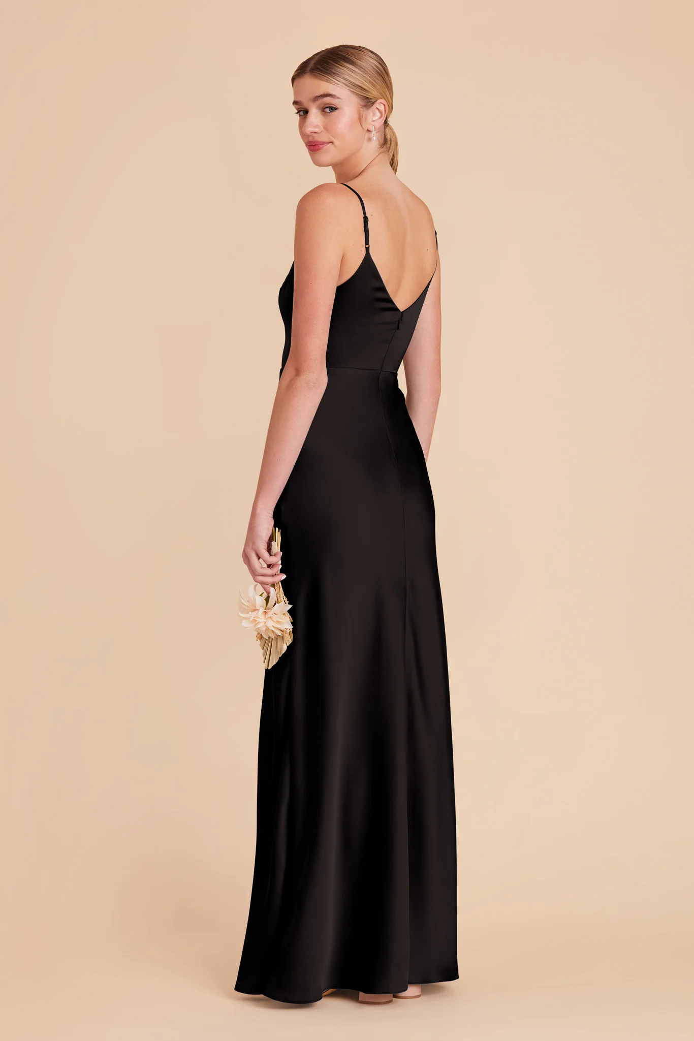 Jay Matte Satin Dress - Black - Image 5