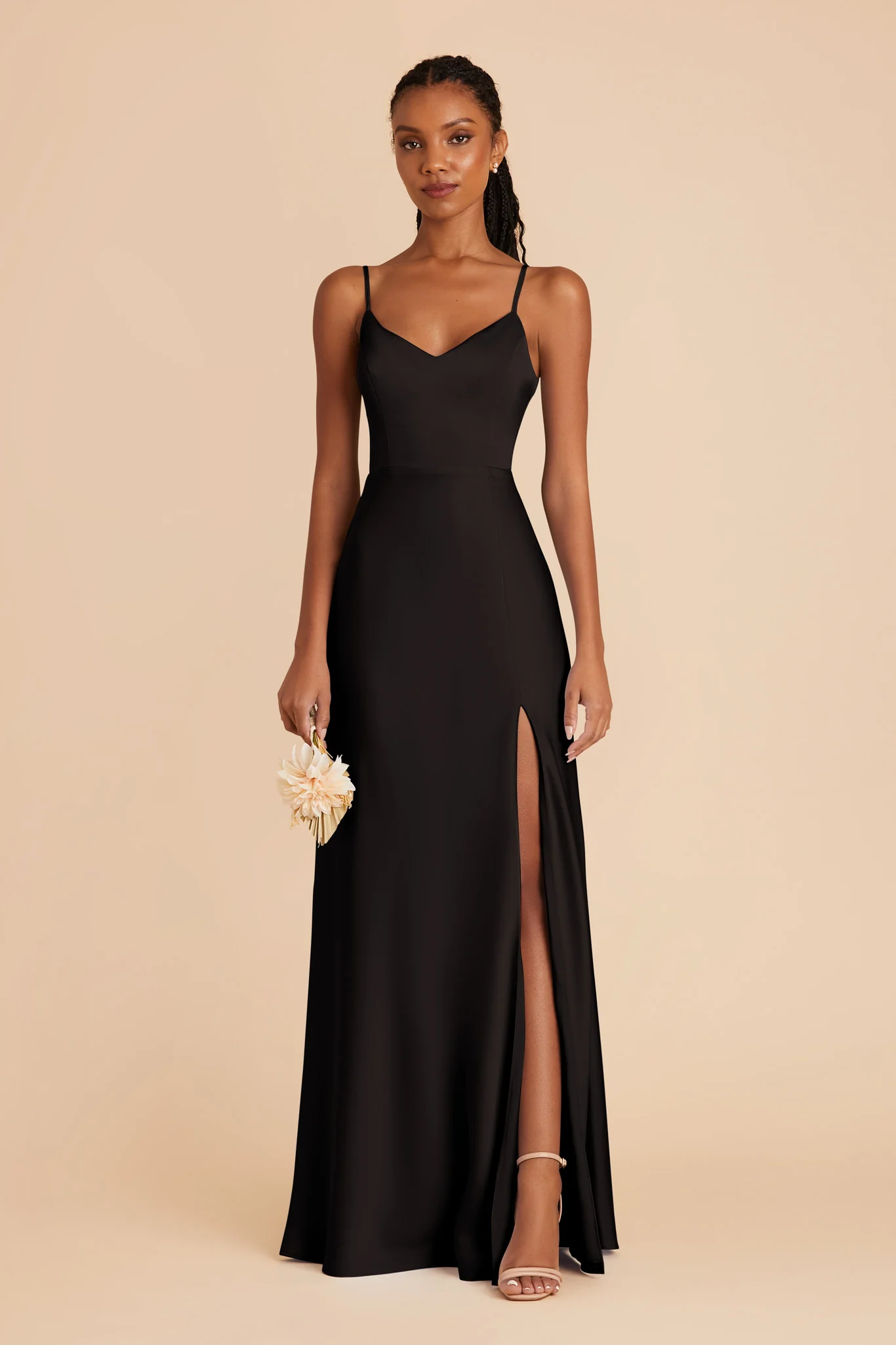 Jay Matte Satin Dress - Black - Image 7