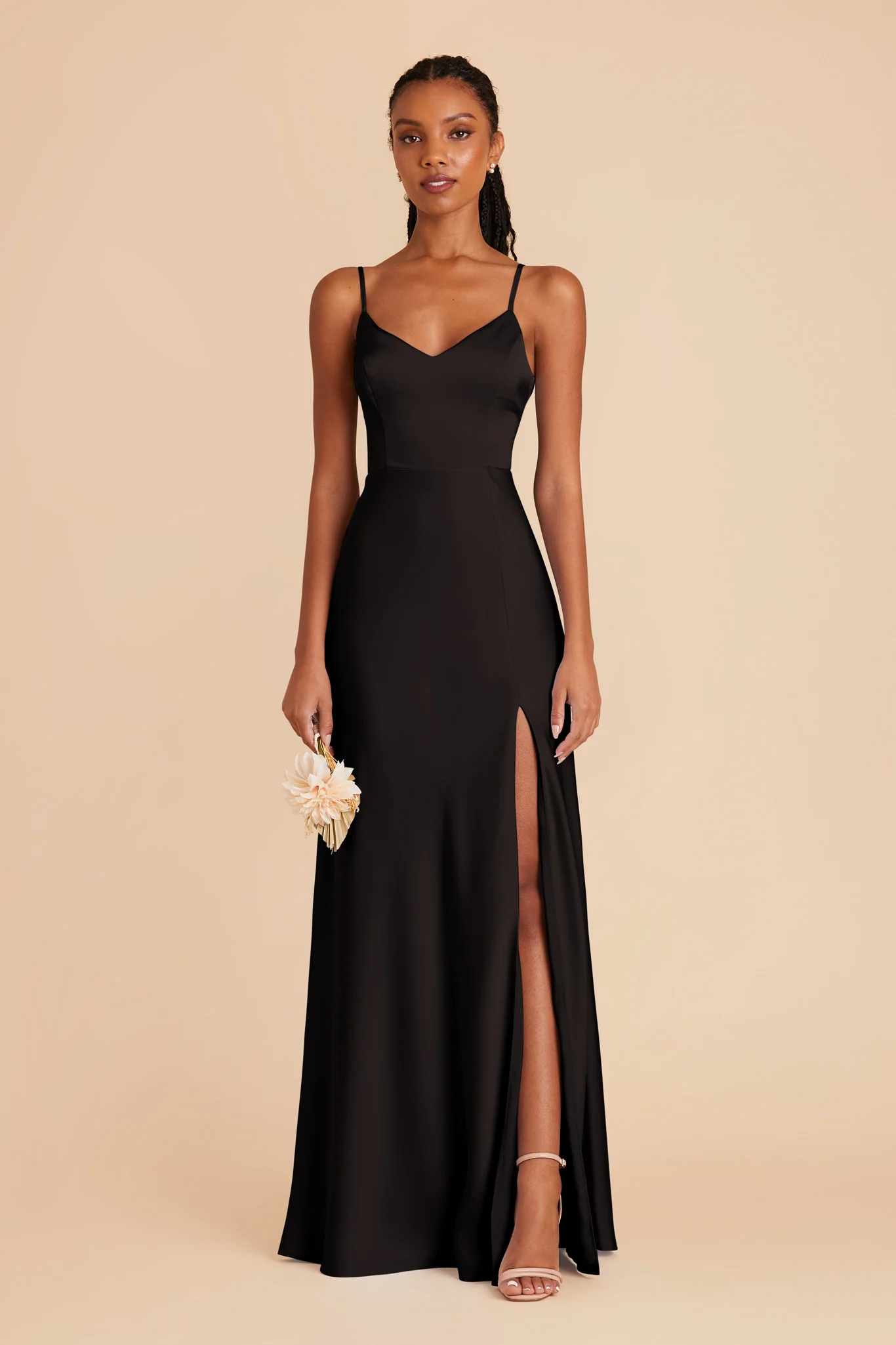 Jay Matte Satin Dress - Black - Image 8