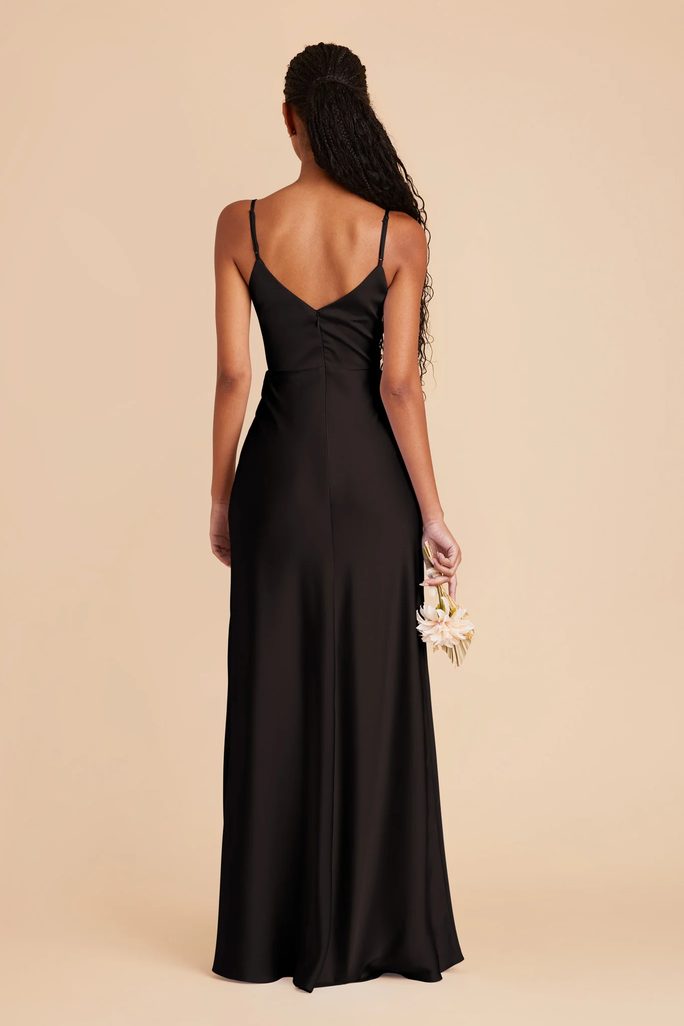 Jay Matte Satin Dress - Black - Image 9