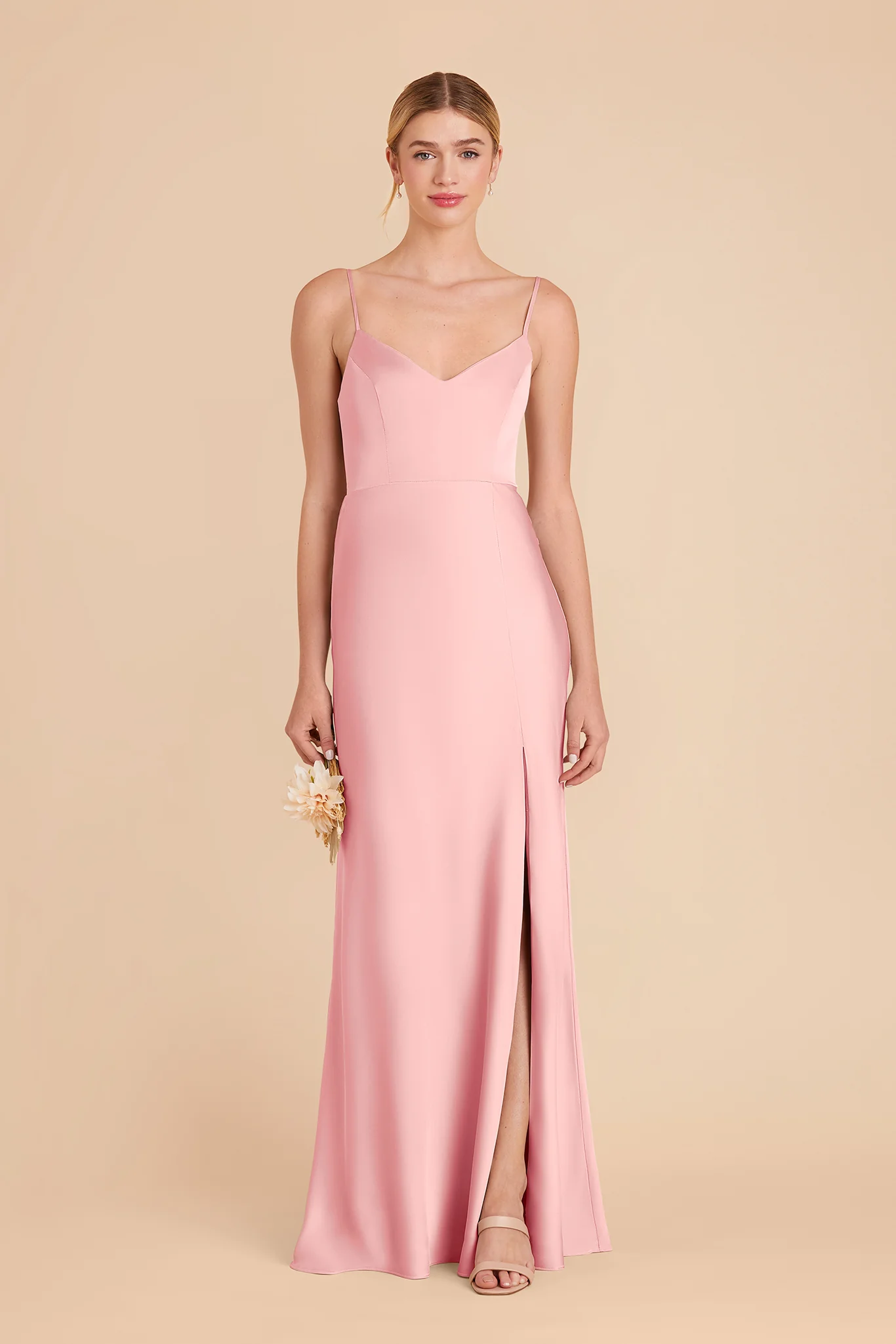 Jay Matte Satin Dress - Bubblegum Pink